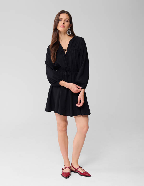 Puff Bow Mini Dress Schwarz SHOEBY WOMEN