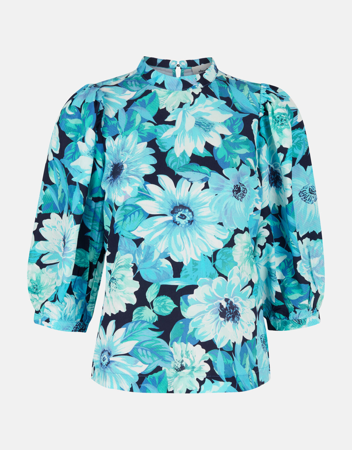 Top mit Blumendruck Blau SHOEBY WOMEN