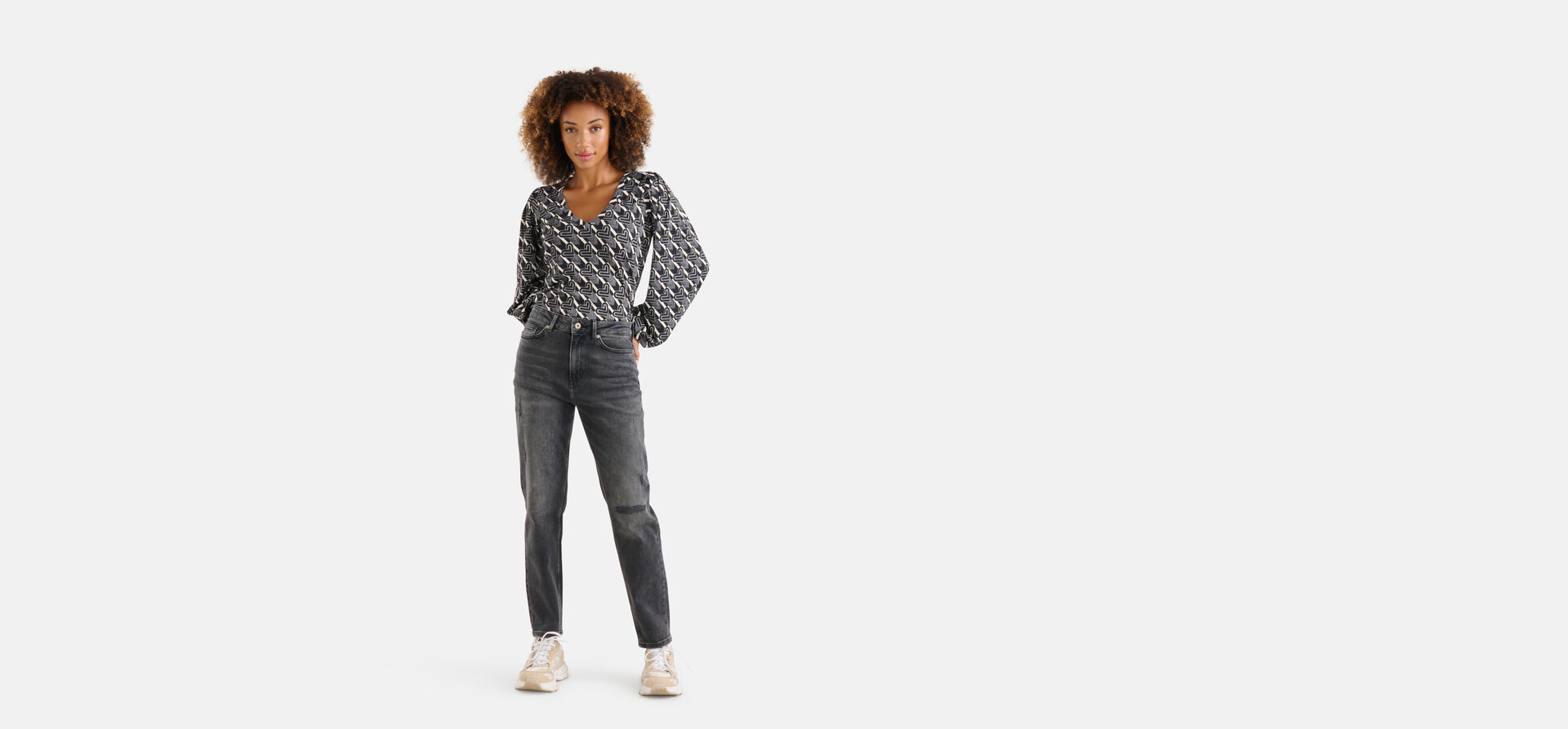 Tapered Fit Jeans Dunkelgrau L29 SHOEBY WOMEN