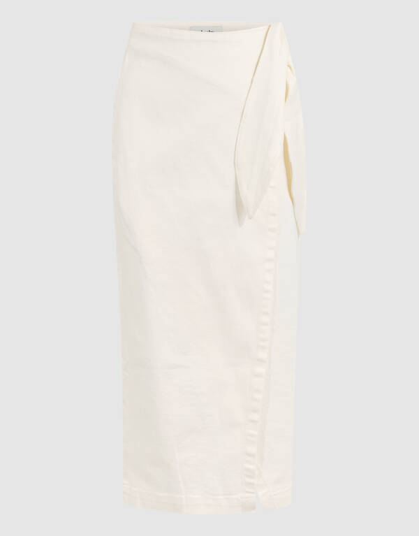 Midirock aus Denim Wei&szlig; von Fred SHOEBY WOMEN