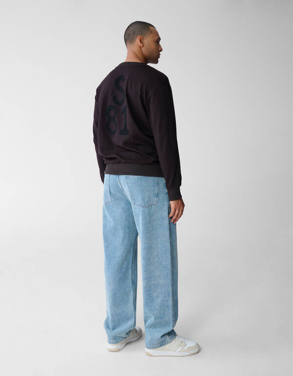 Stricklogo-Pullover Dunkelbraun SHOEBY MEN