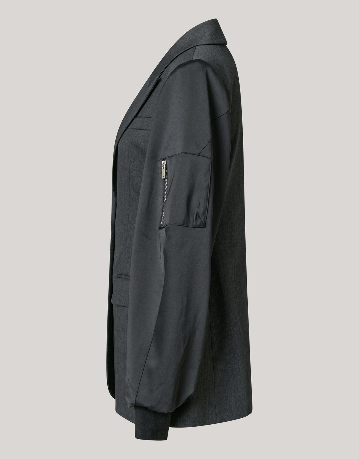 Bomber&auml;rmel-Blazer Schwarz SHOEBY WOMEN