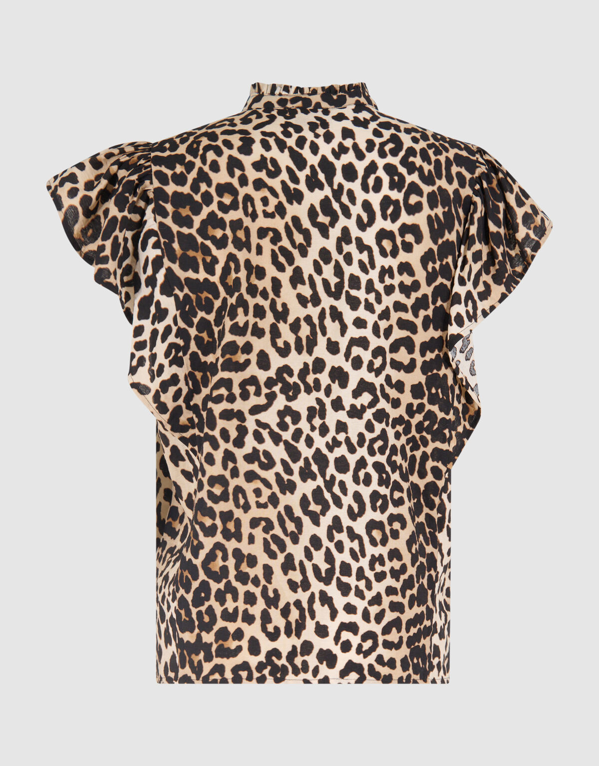 Leopard Ruffle Top Braun SHOEBY WOMEN