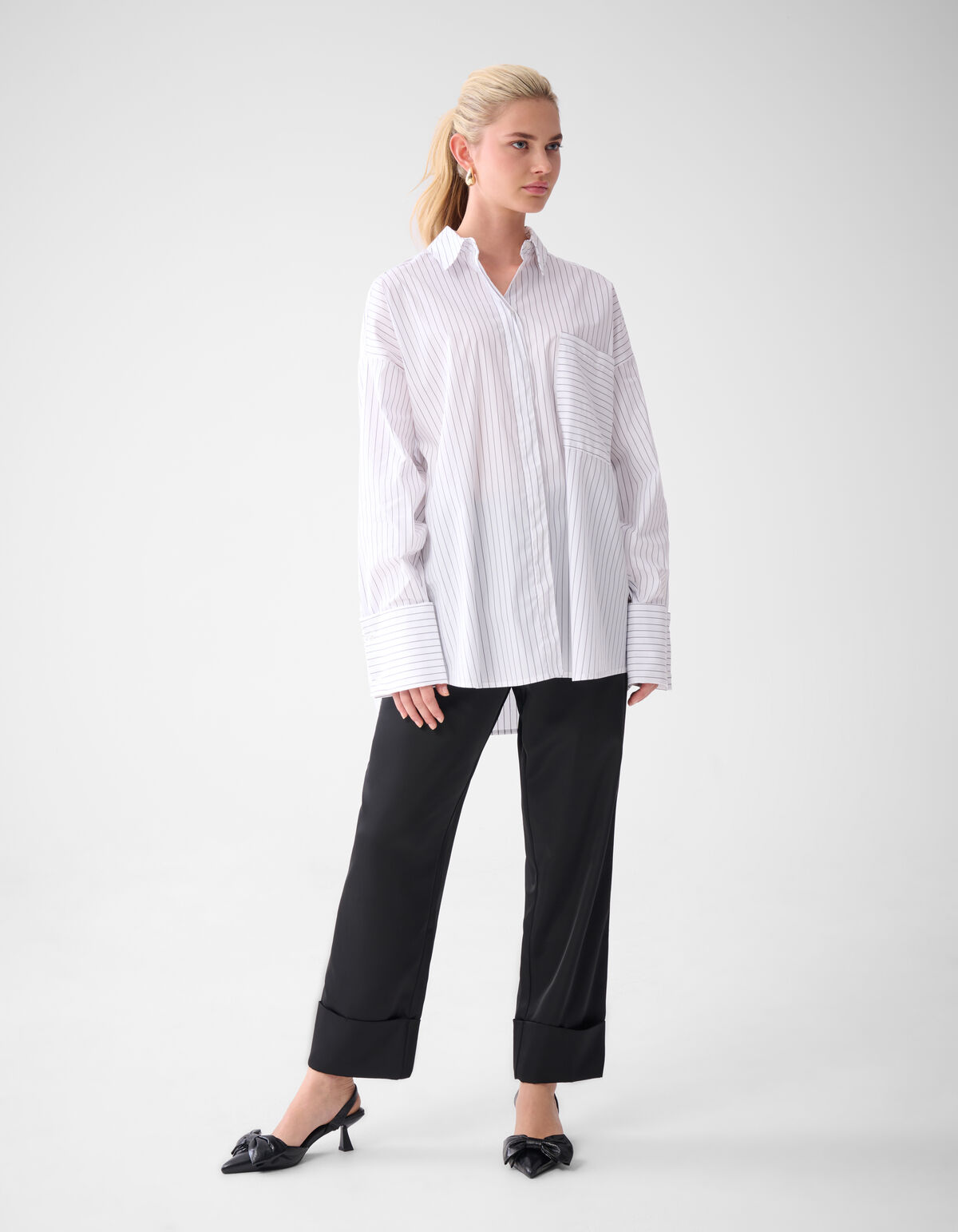 Nadelstreifenbluse Grau von Lonneke SHOEBY WOMEN