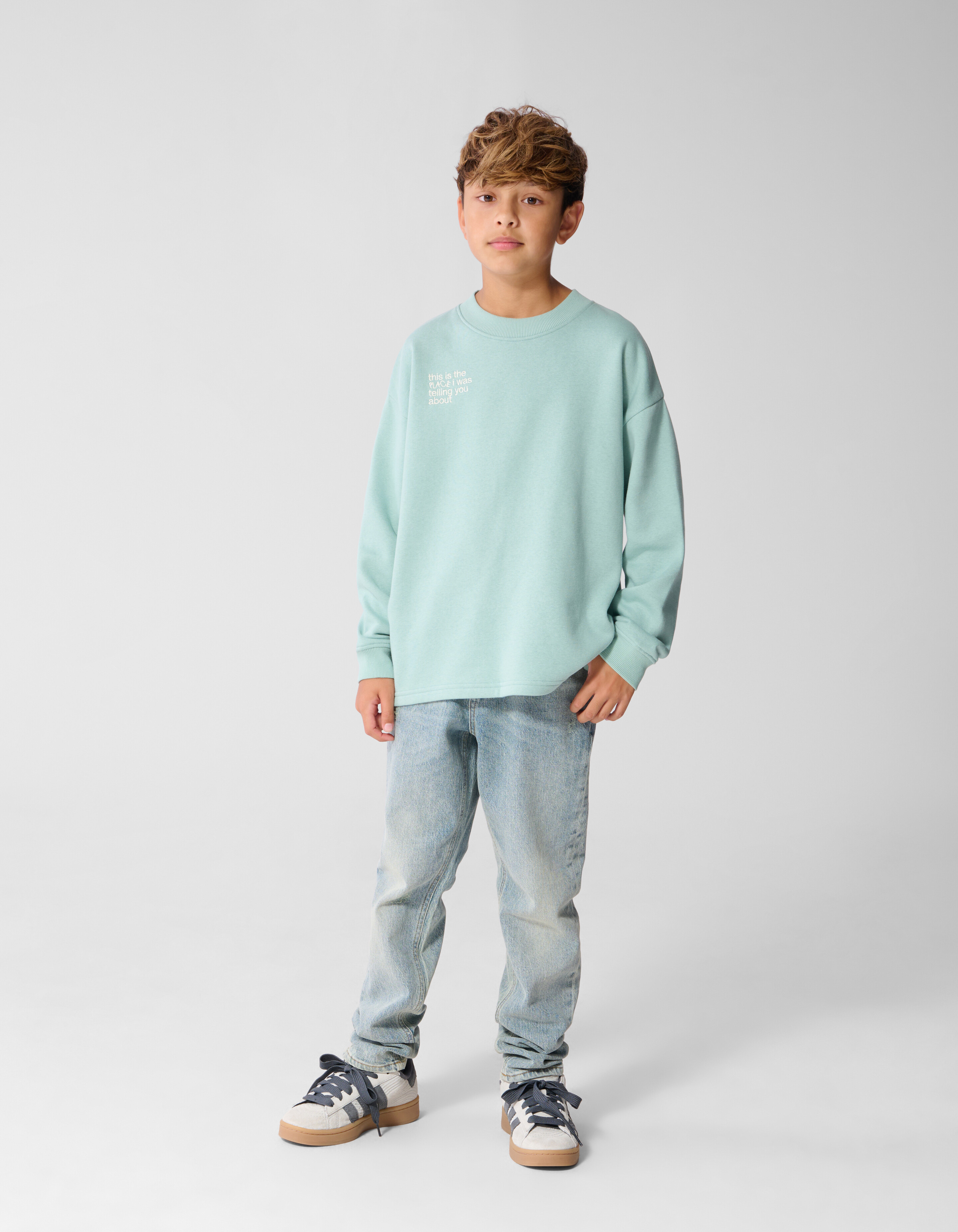 Logo Sweatshirt Hellgr&uuml;n SHOEBY BOYS