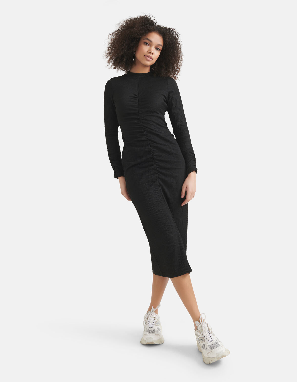 Crinkle Kleid Schwarz SHOEBY WOMEN