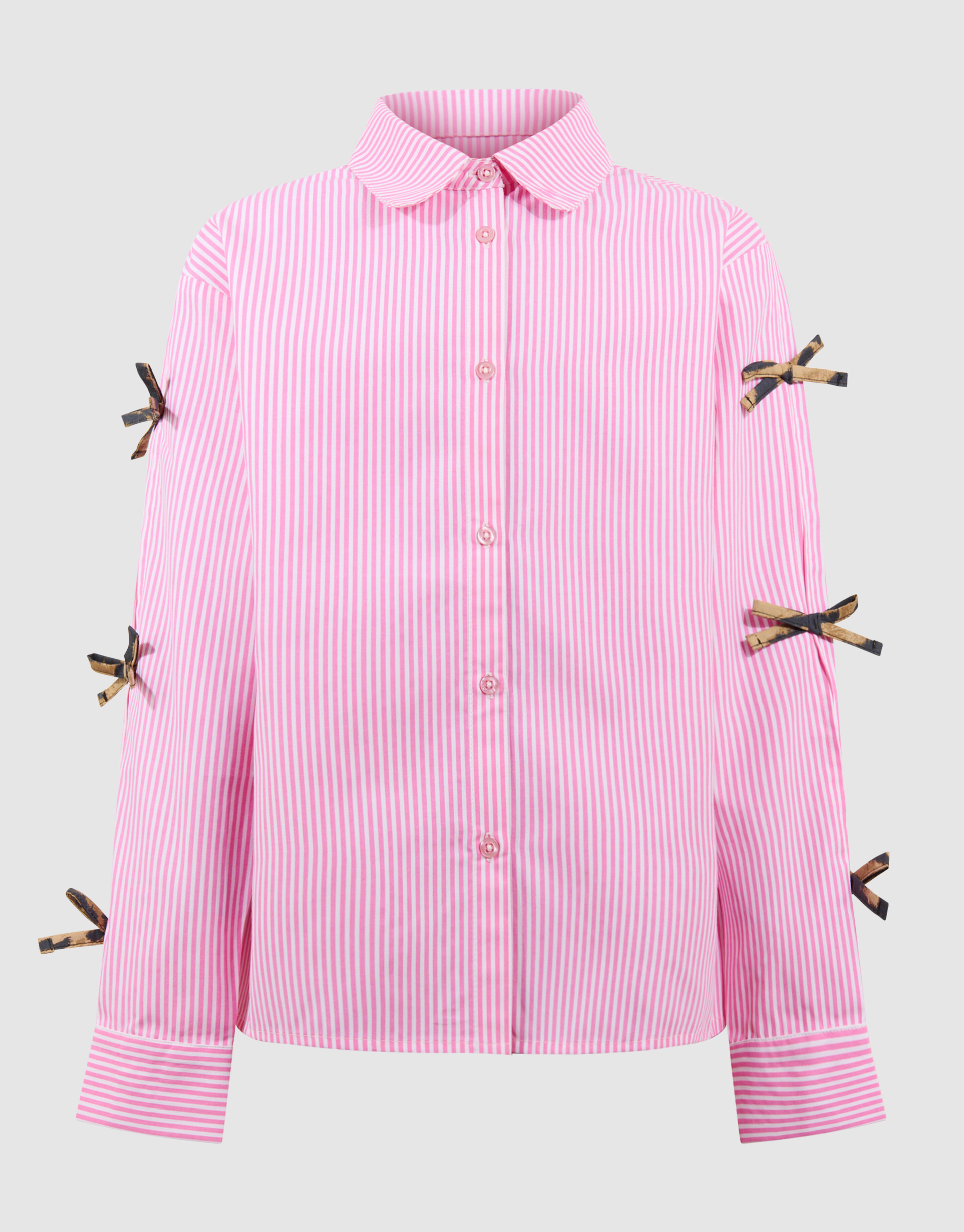 Nadelstreifen-Krawattenbluse Hellrosa SHOEBY GIRLS