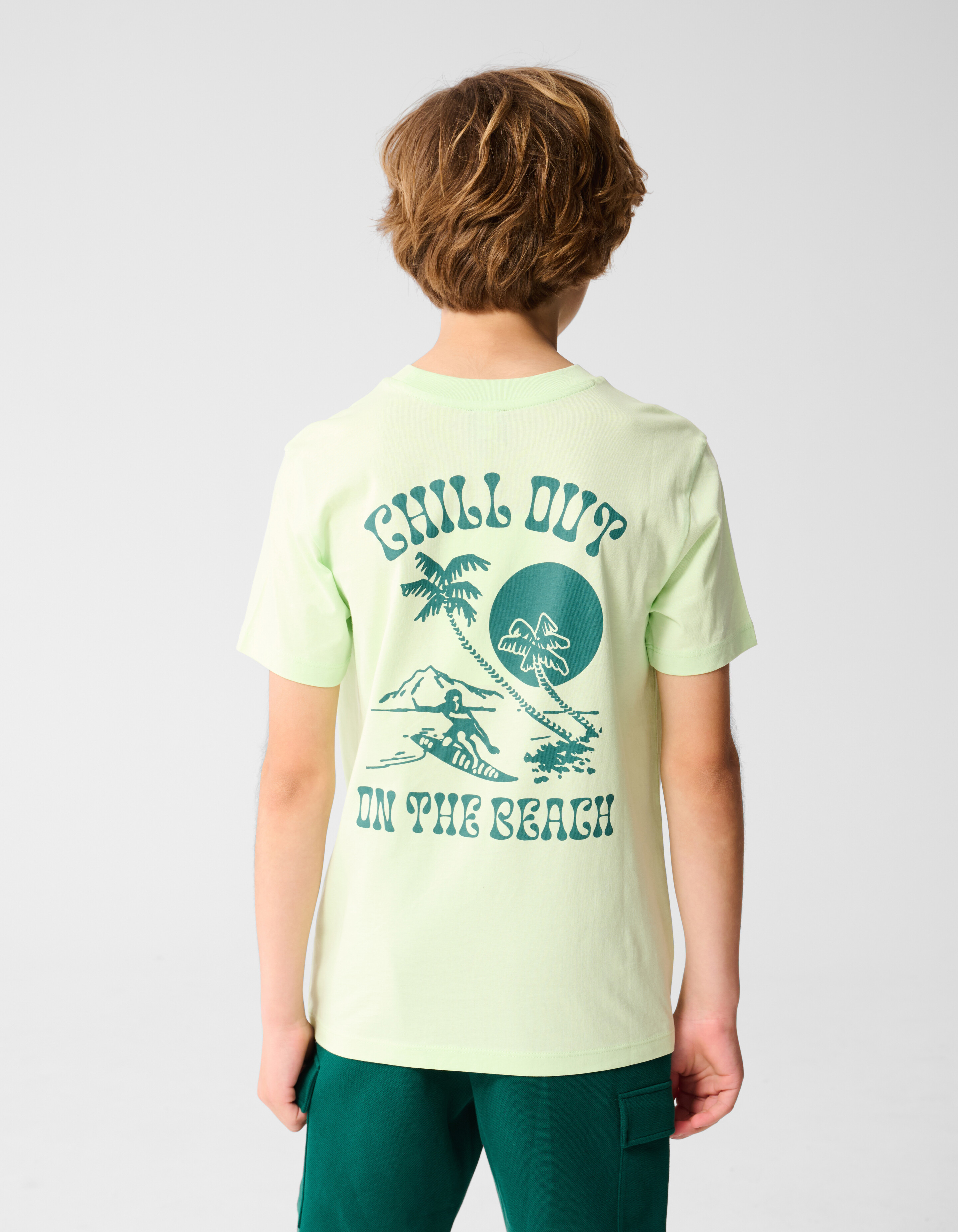 Strand Artwork T-shirt Hellgrün SHOEBY BOYS