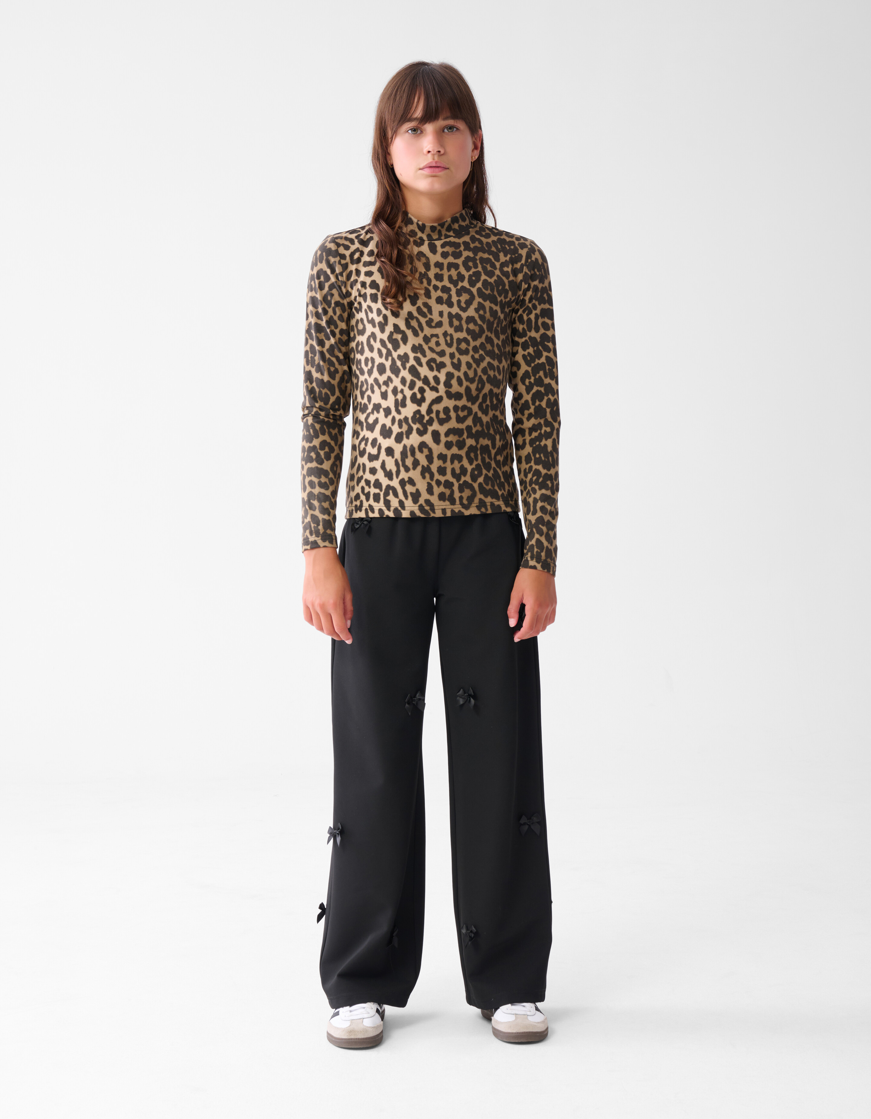 Leoparden-Rollkragenpullover Braun SHOEBY GIRLS