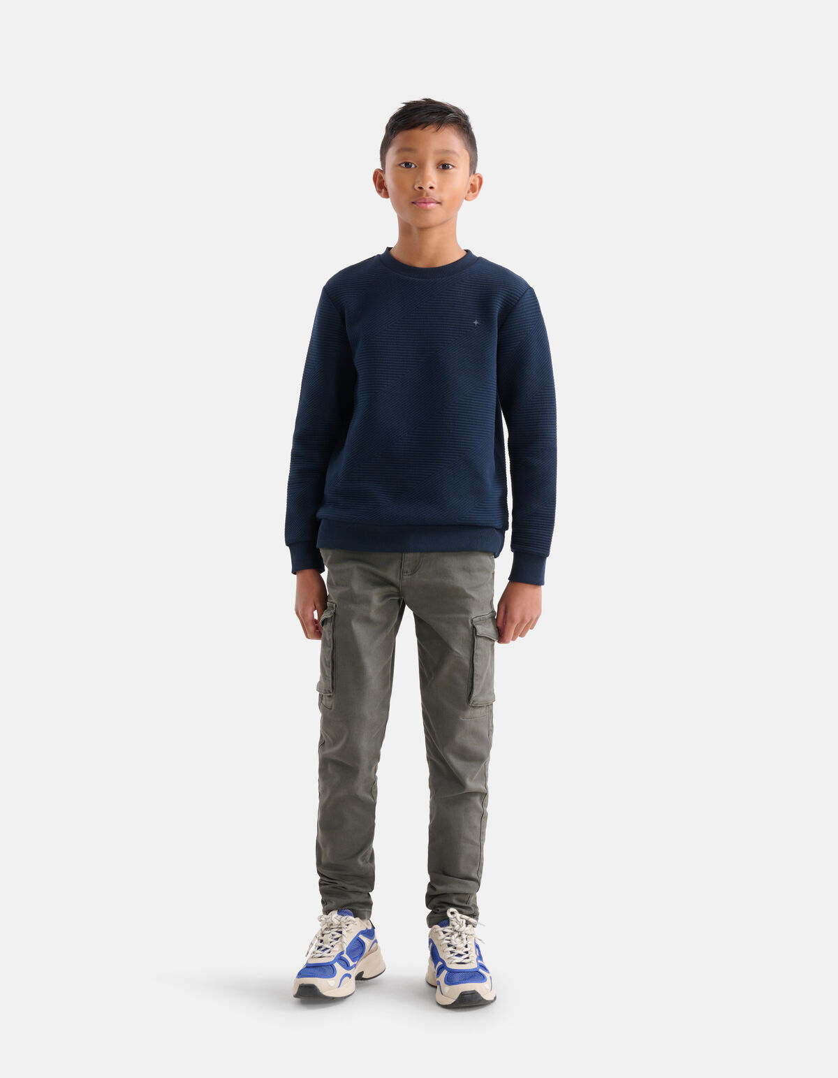 Struktur Pullover Dunkelblau SHOEBY BOYS