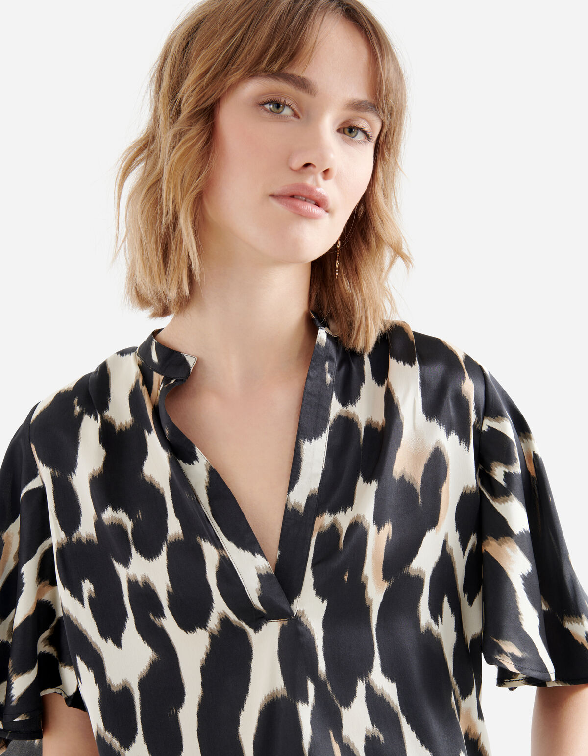 Leopard Top Off White SHOEBY WOMEN