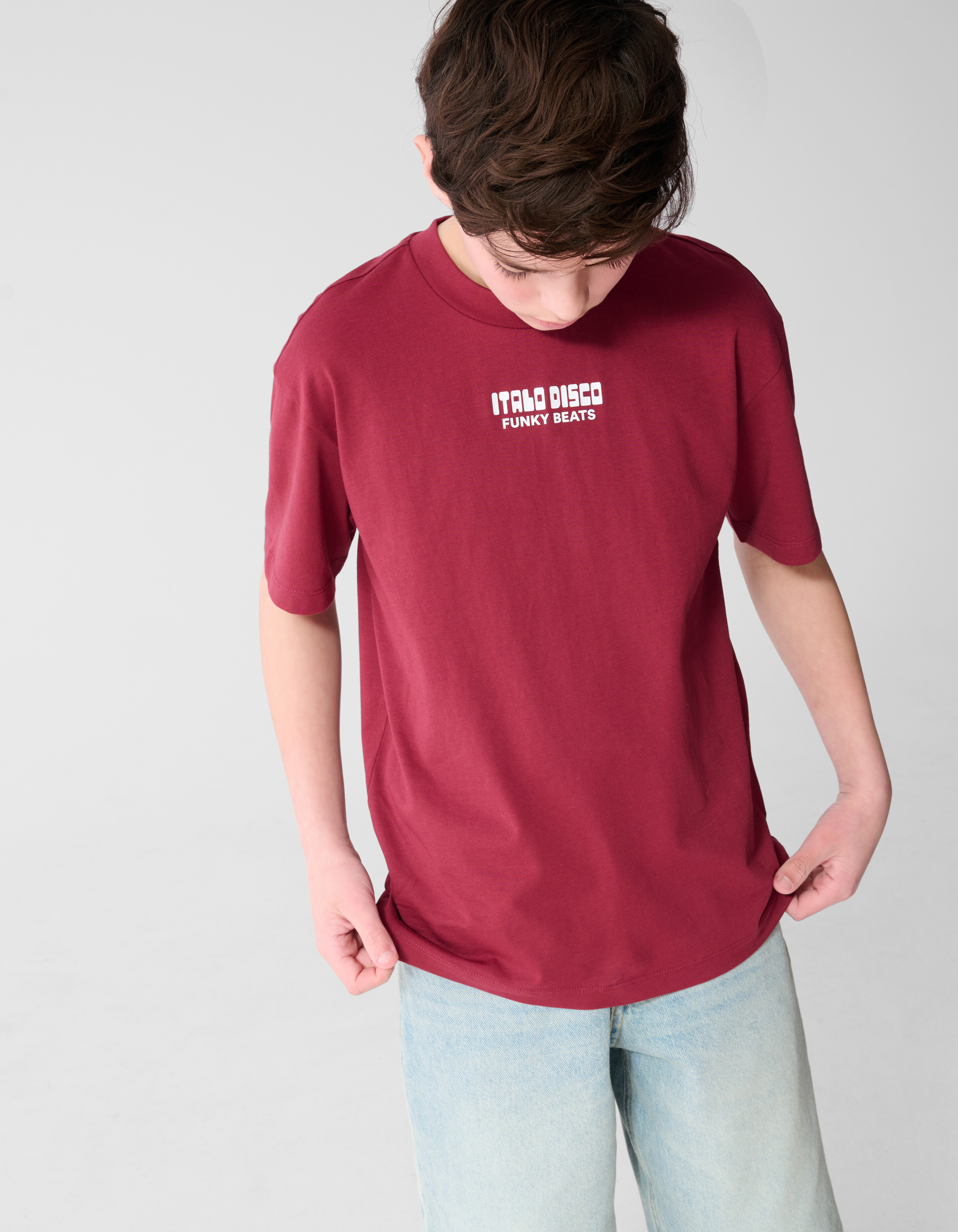 Disco Artwork T-Shirt Dunkelrot SHOEBY BOYS