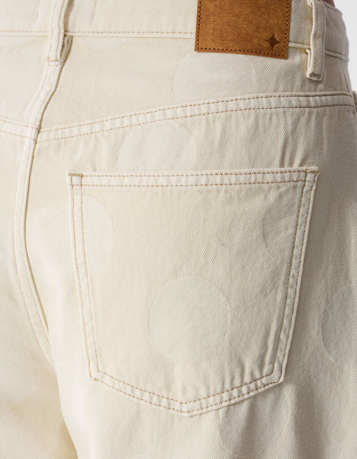 Polkadot Baggy Fit Jeans Gebrochen Wei&szlig; SHOEBY WOMEN