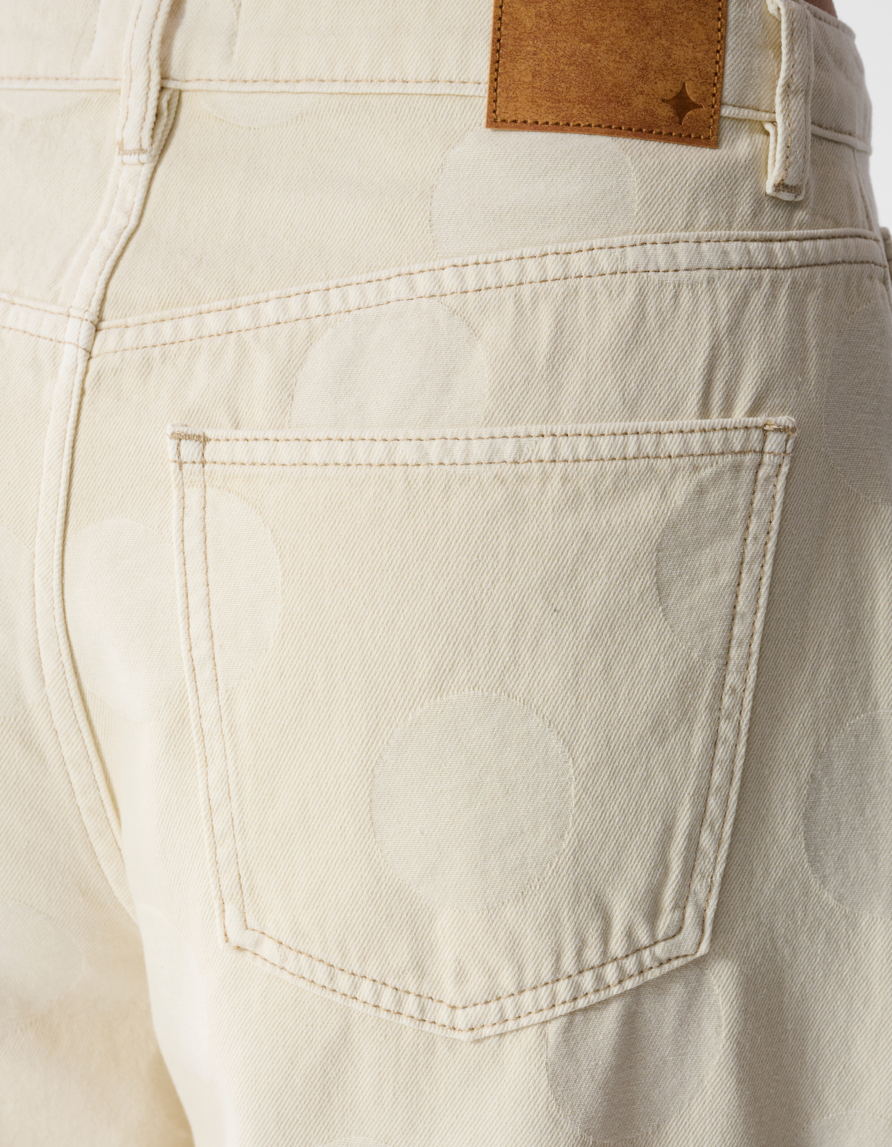 Polkadot Baggy Fit Jeans Gebrochen Wei&szlig; SHOEBY WOMEN