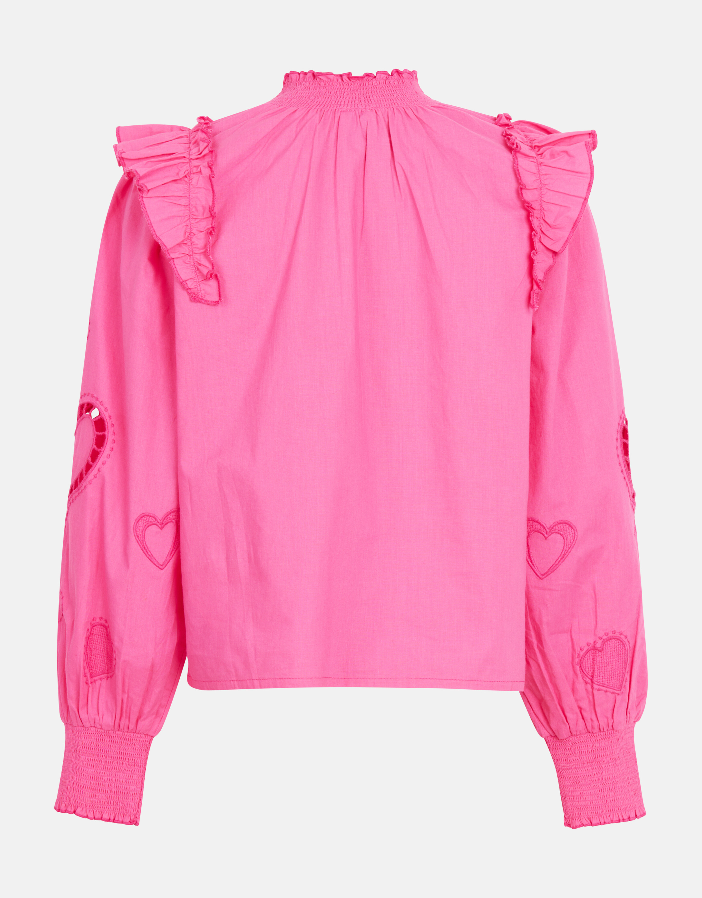 Popeline-Stickerei Bluse Rosa SHOEBY GIRLS