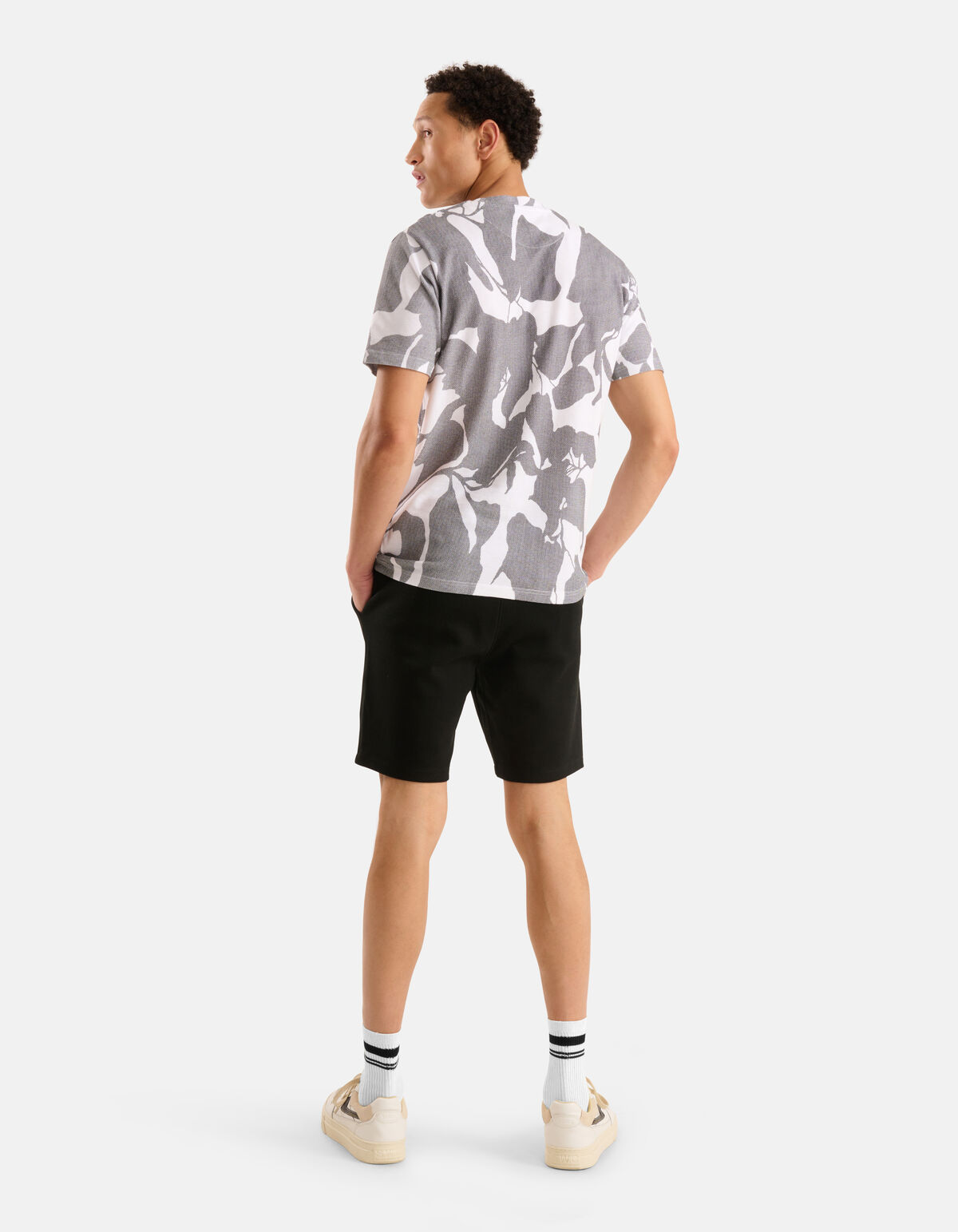 Wasserdruck-T-Shirt Grau SHOEBY MEN