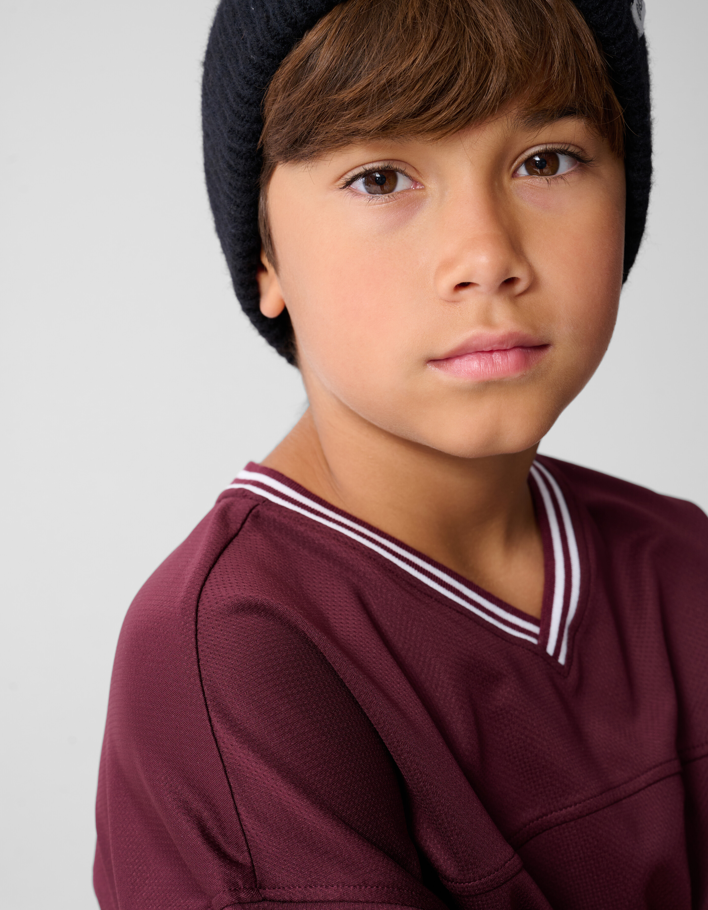 Übergroßes Sport-T-Shirt Dunkelrot SHOEBY BOYS