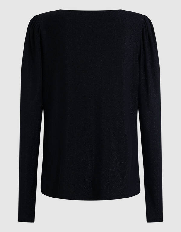 Glitzer-Drapiertes Top Schwarz SHOEBY WOMEN