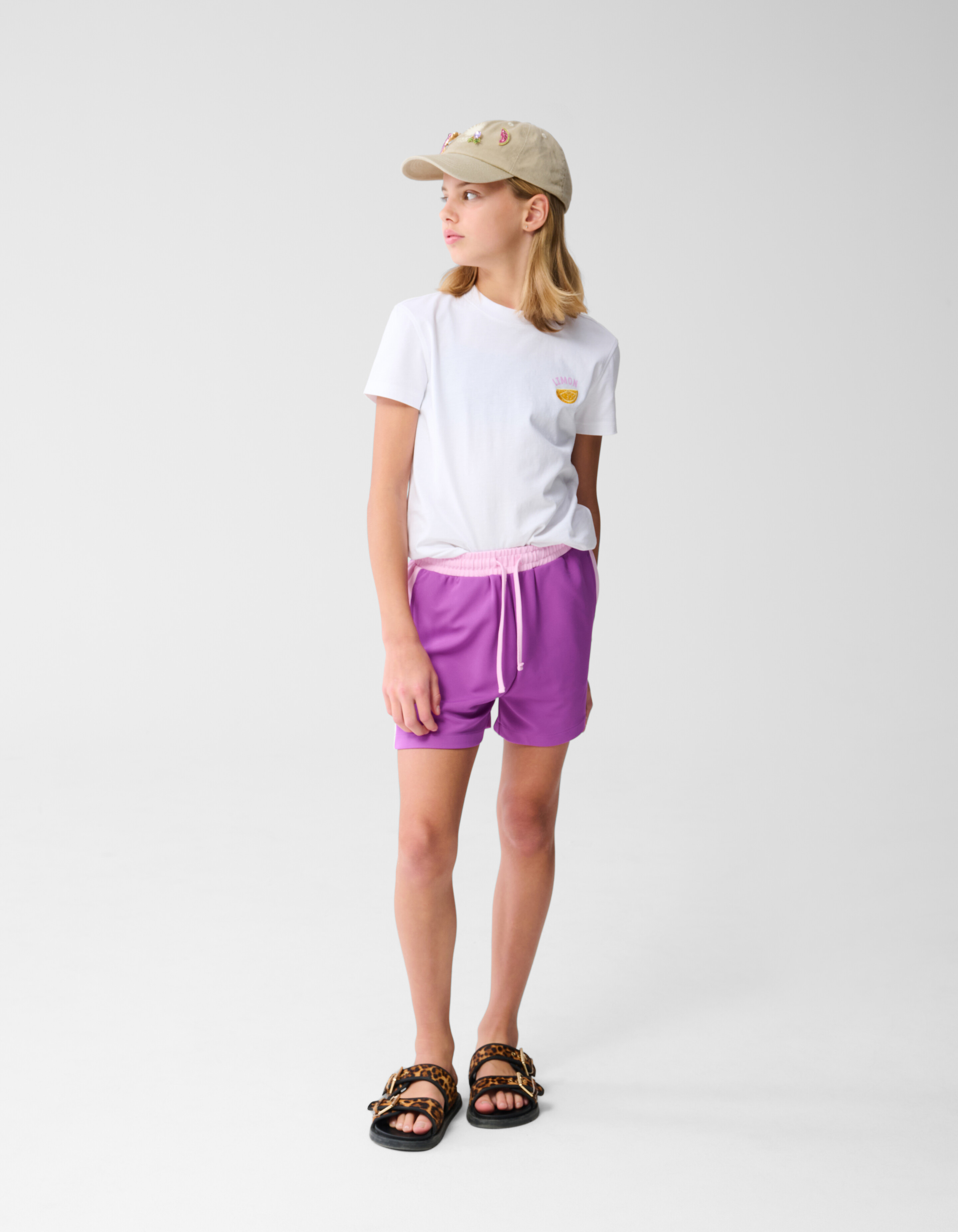 Zitrone Kunstwerk T-shirt Wit SHOEBY GIRLS