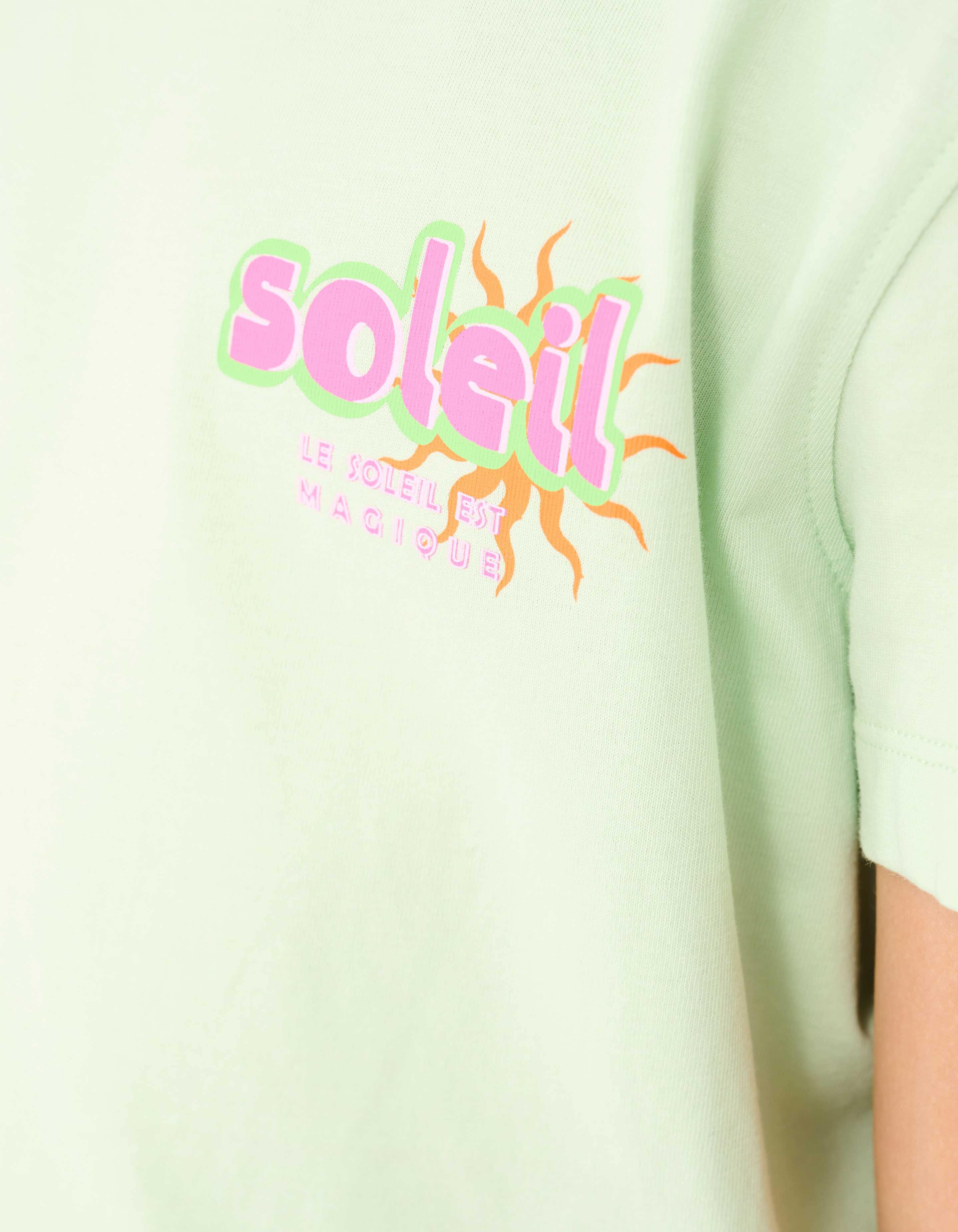 Soleil Artwork T-shirt Hellgrün SHOEBY GIRLS