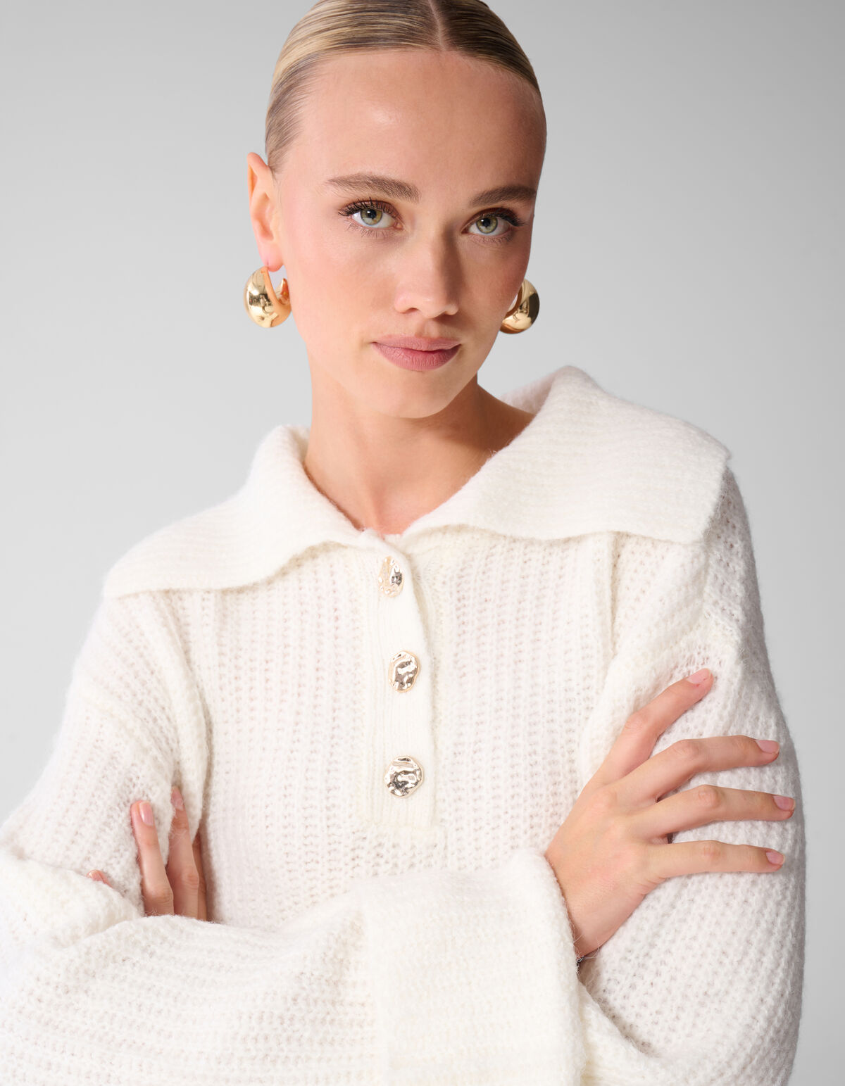 Bulky Big Hoop Ohrringe Gold SHOEBY ACCESSOIRES