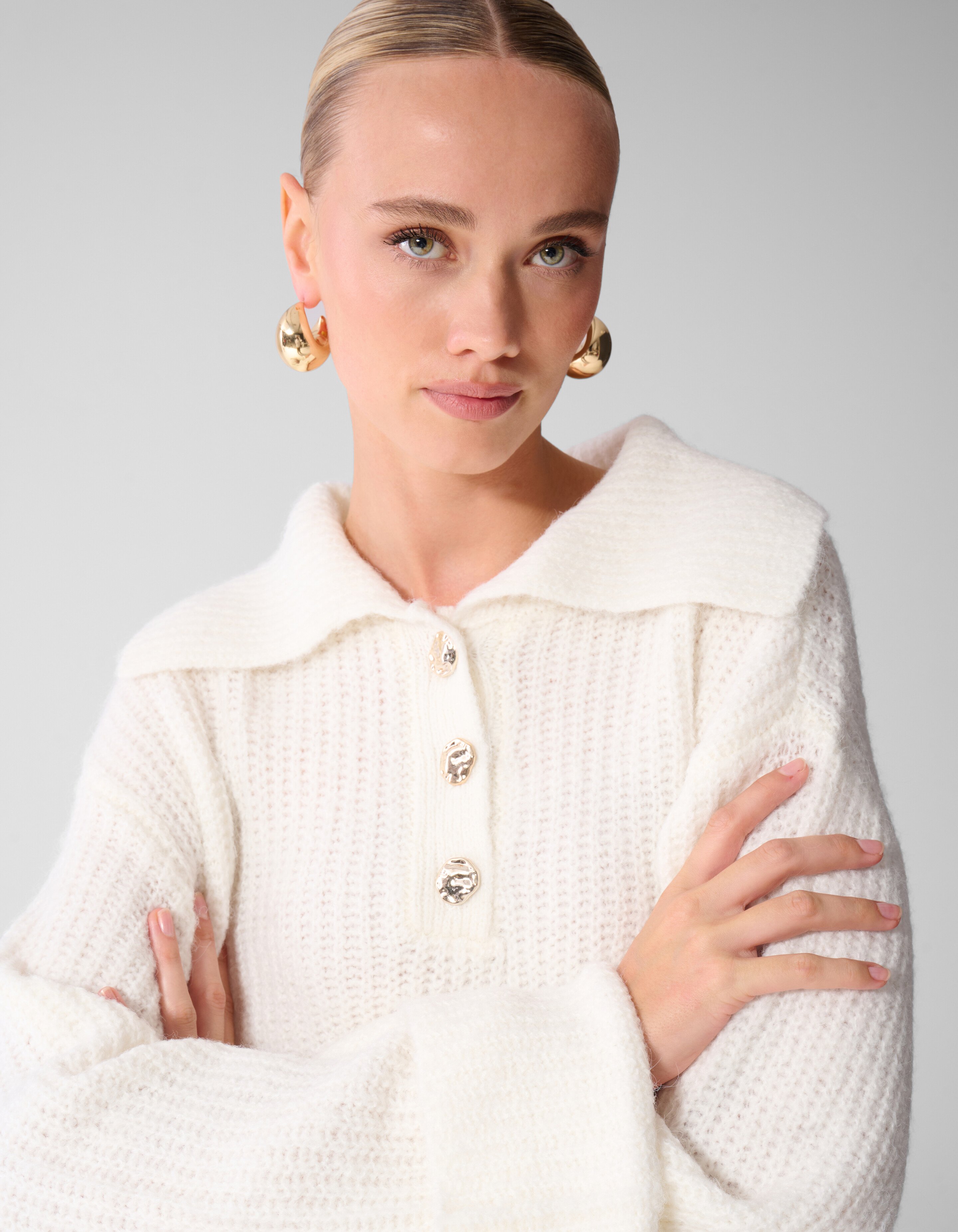 Bulky Big Hoop Ohrringe Gold SHOEBY ACCESSOIRES