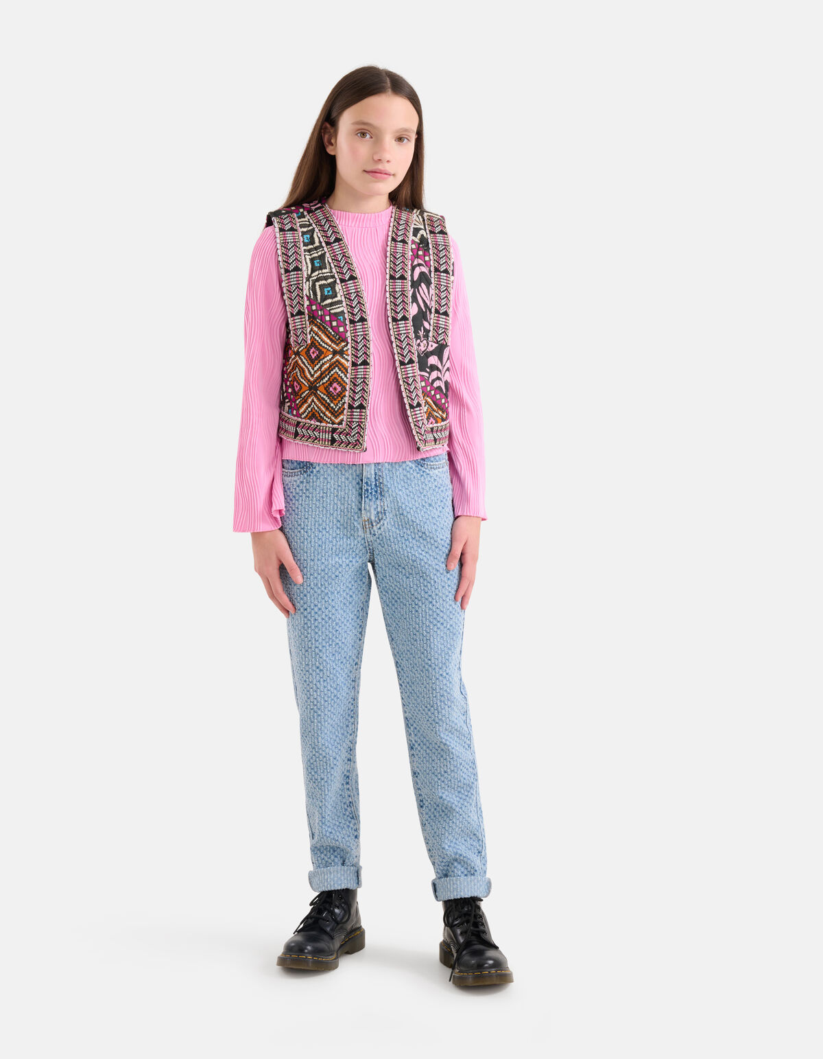 Grafik-Gilet Schwarz SHOEBY GIRLS