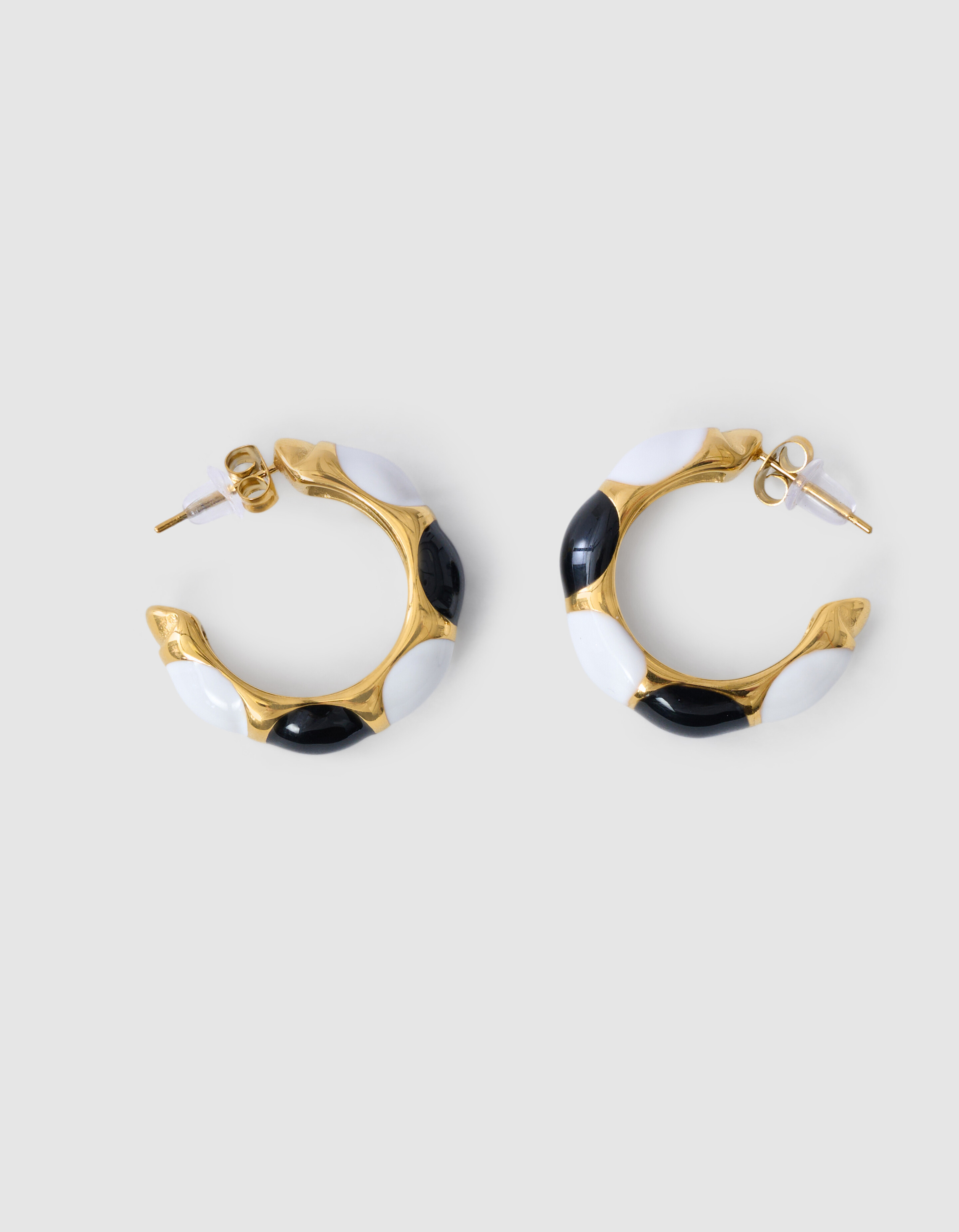 Gepunktete Ohrringe Gold SHOEBY ACCESSOIRES