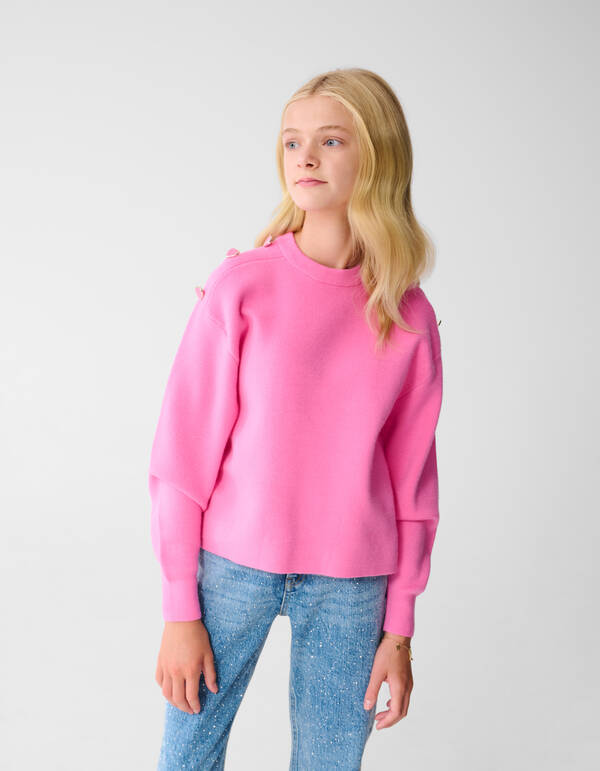 Button Pullover Rosa SHOEBY GIRLS