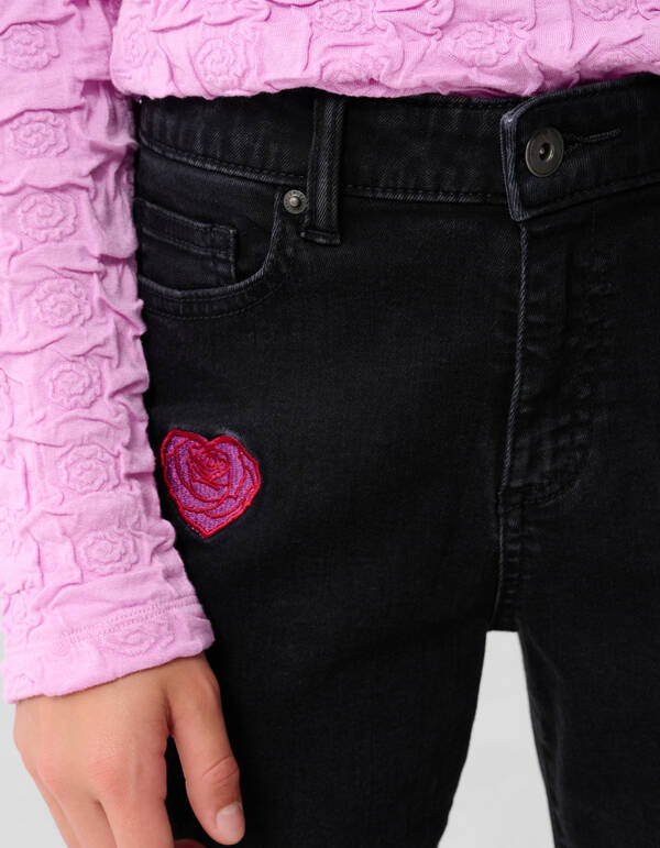 Jeans mit geradem Schnitt Rose Schwarz SHOEBY GIRLS