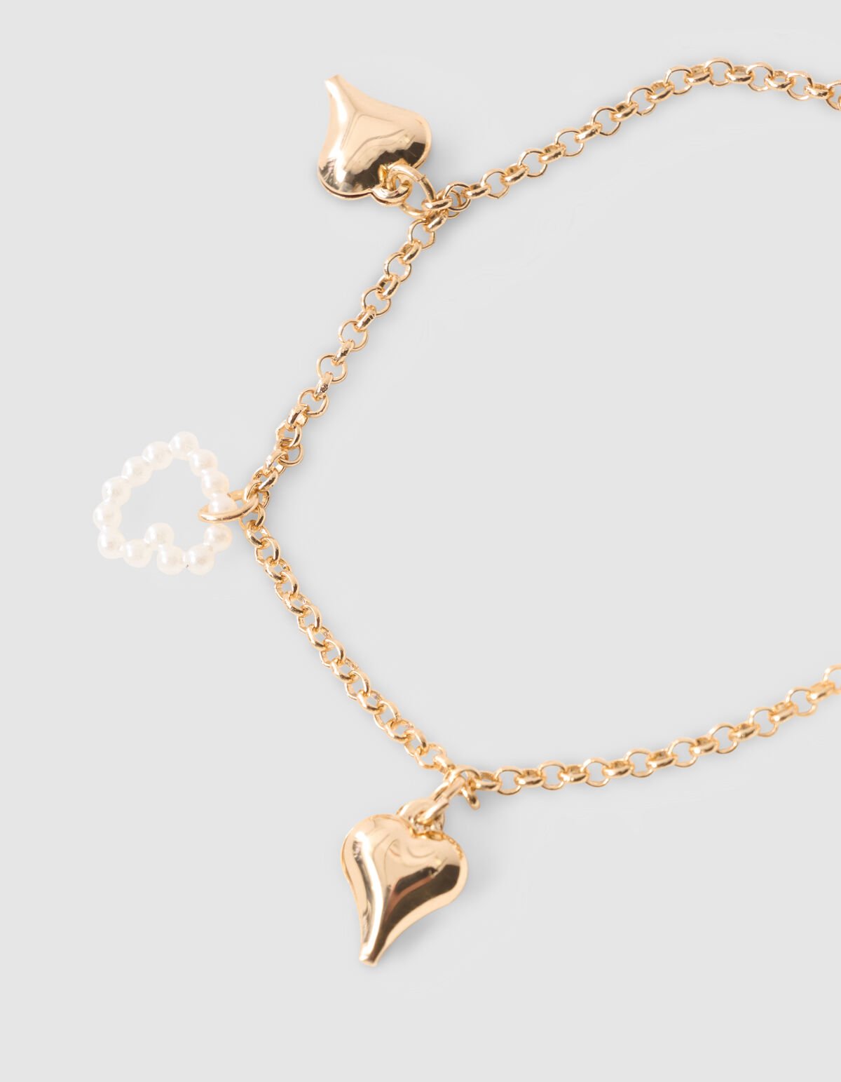 Perlenherz-Armband Gold SHOEBY ACCESSOIRES