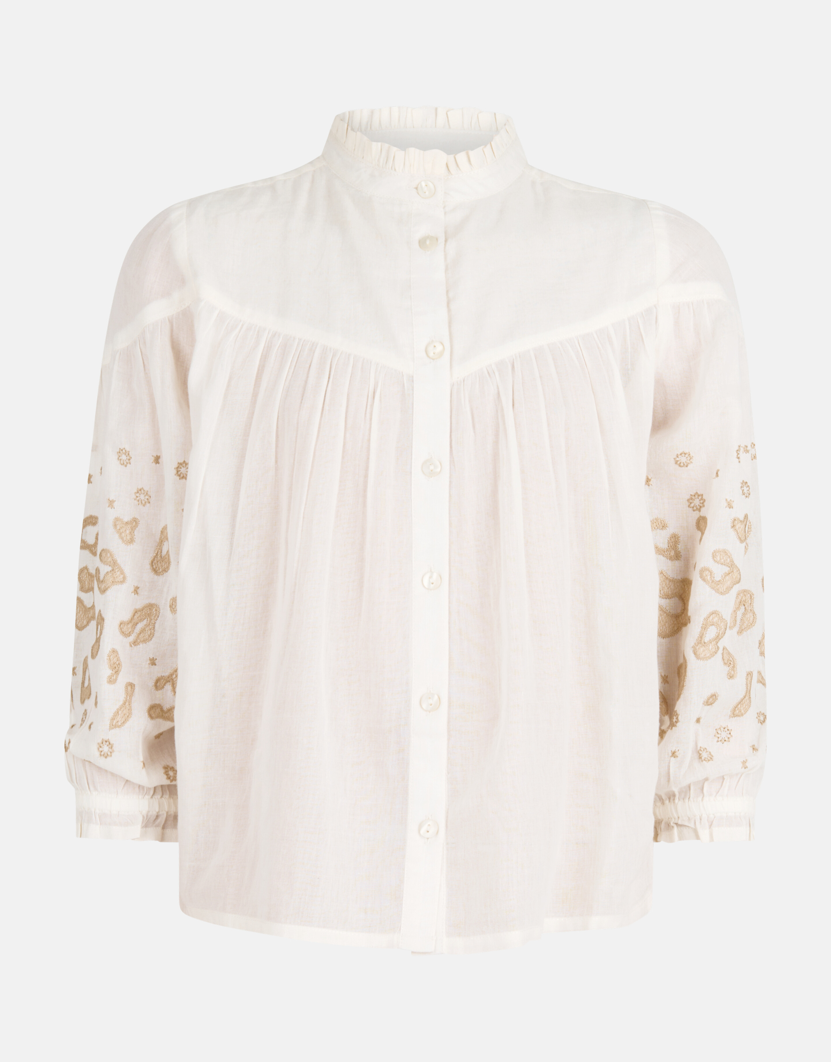 Bluse mit Stickerei Weiß SHOEBY GIRLS