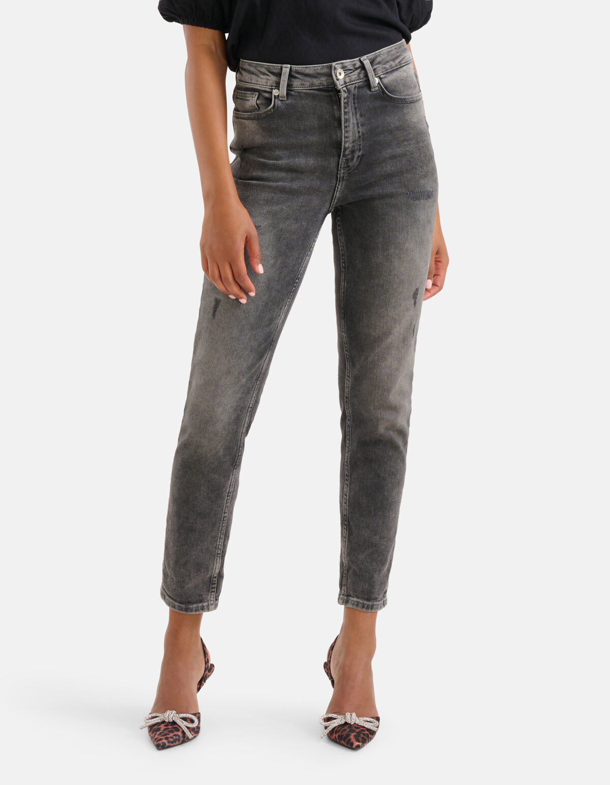 Mom Jeans Grau SHOEBY WOMEN