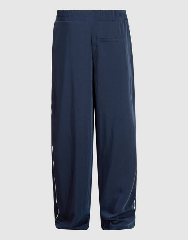 Sporty Piping Wide Leg Fit Hose Dunkelblau SHOEBY WOMEN
