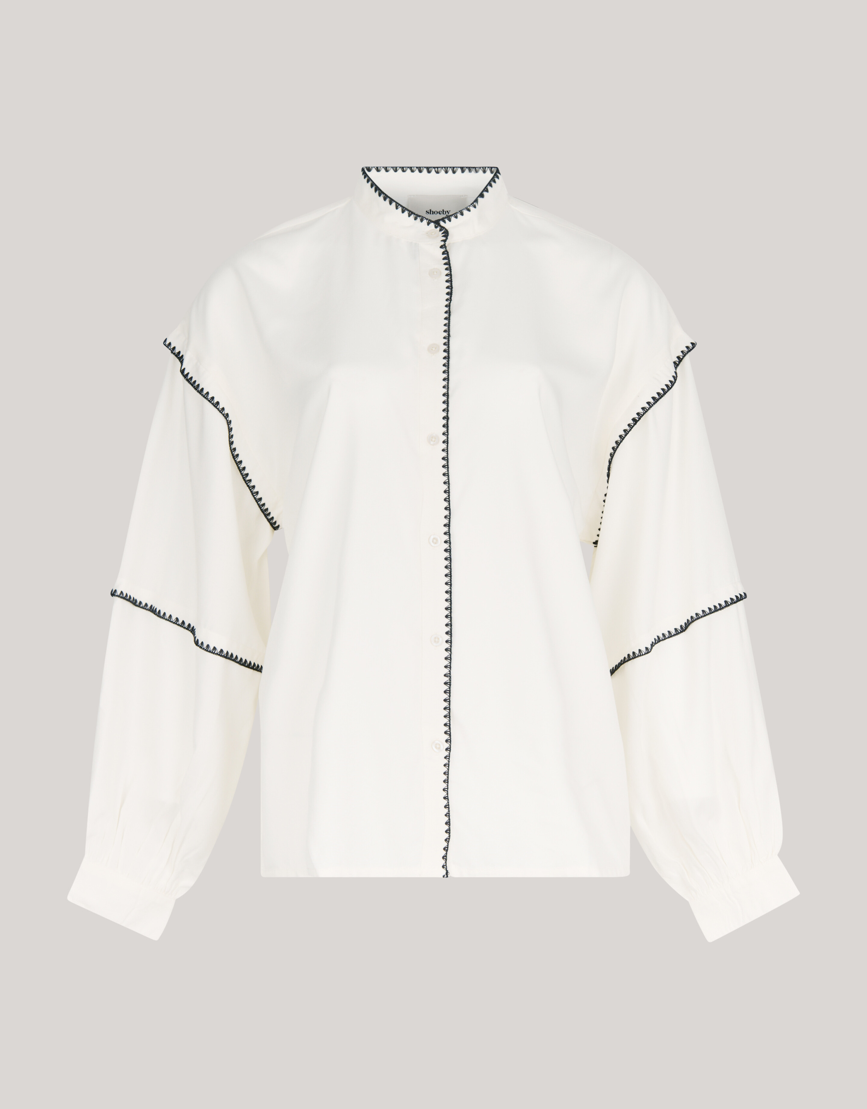 Stickerei Bluse Wit SHOEBY WOMEN