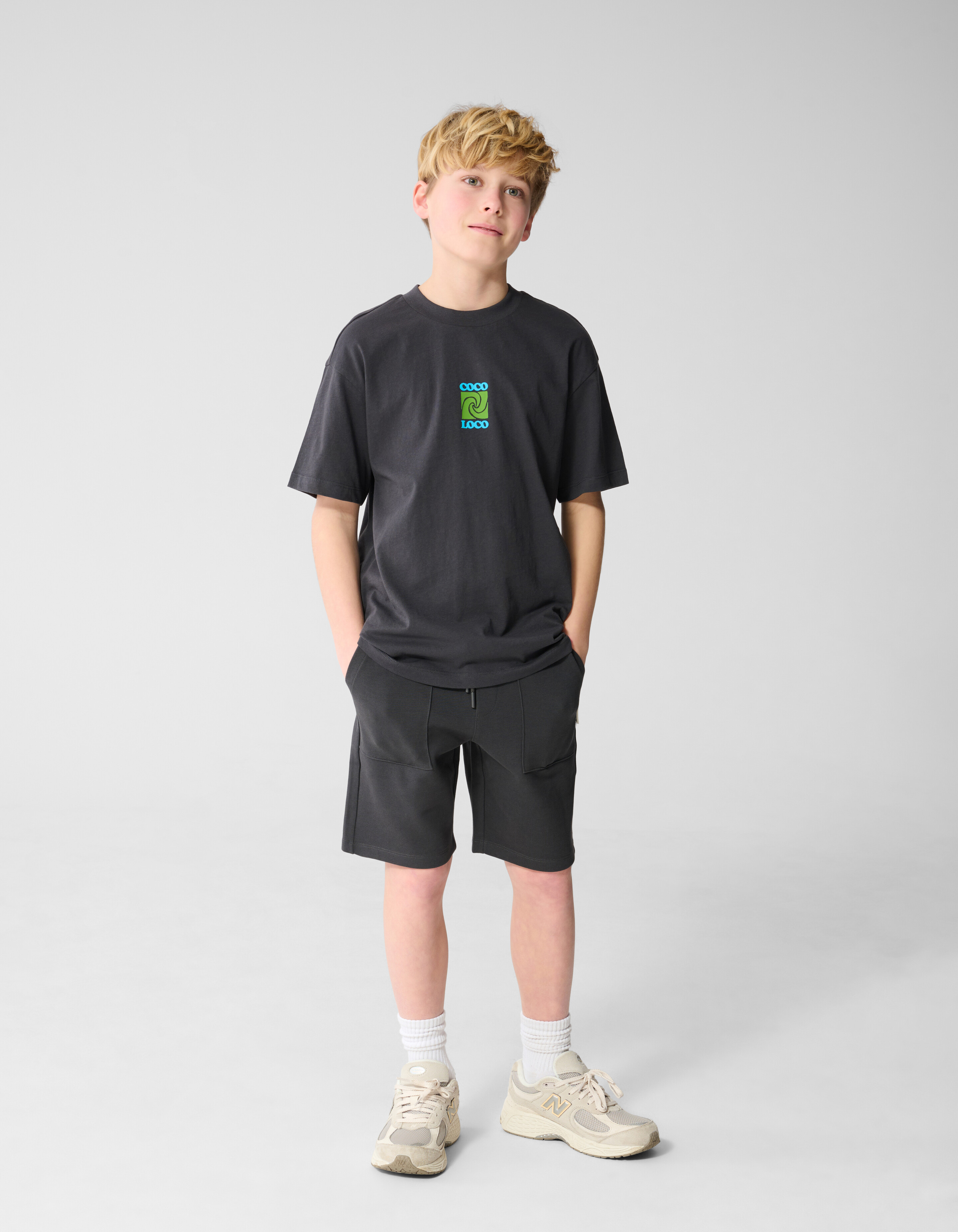 Piqu&eacute;-Short Dunkelgrau SHOEBY BOYS