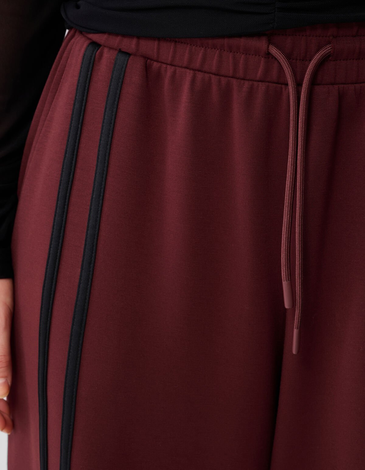 Stripe Jogger Wide Leg Hose Dunkelrot SHOEBY WOMEN