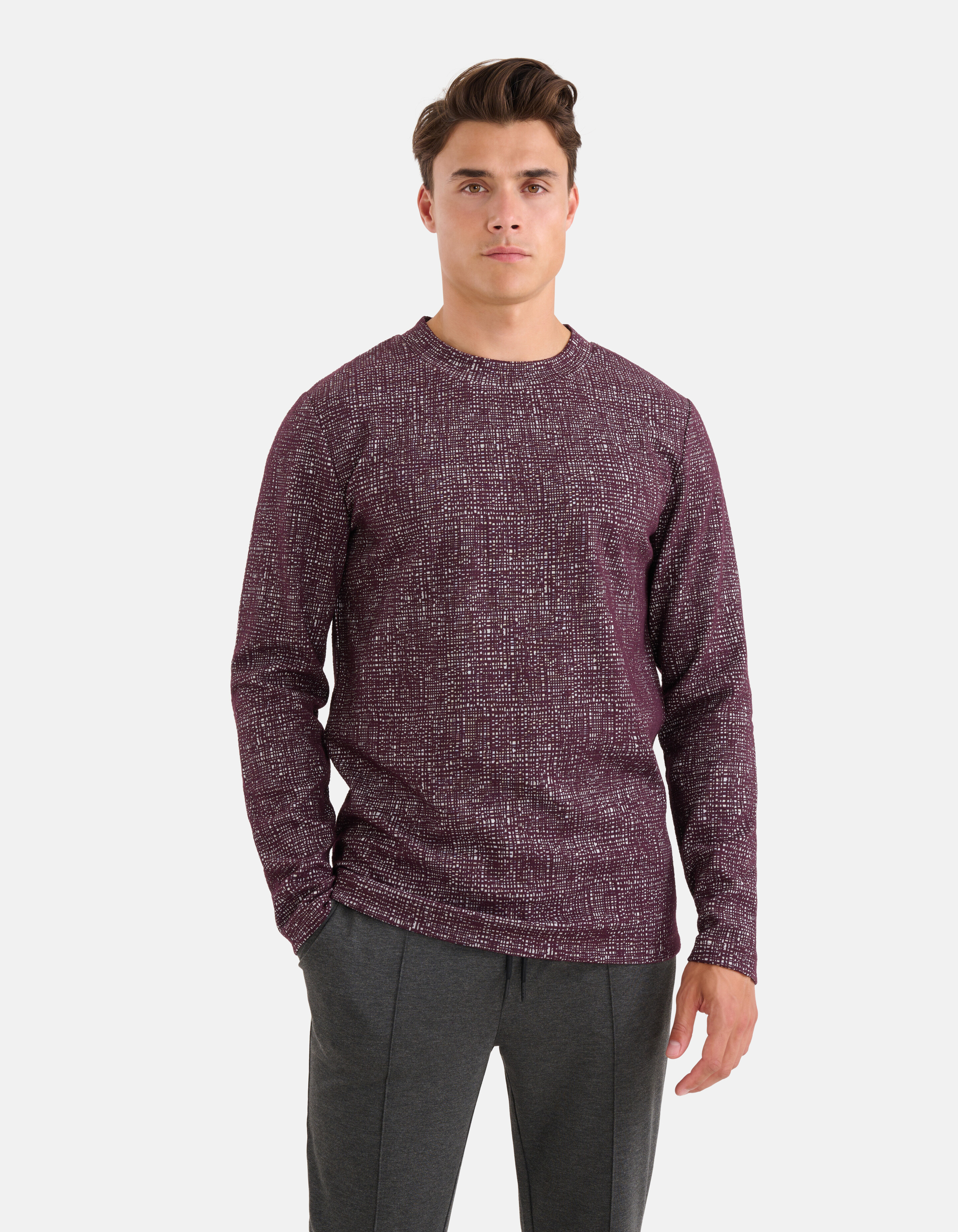 Grafik-T-Shirt Bordeaux SHOEBY MEN