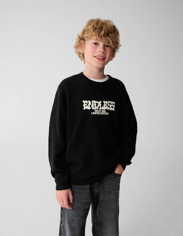 Endless Gebriede Pullover Schwarz SHOEBY BOYS