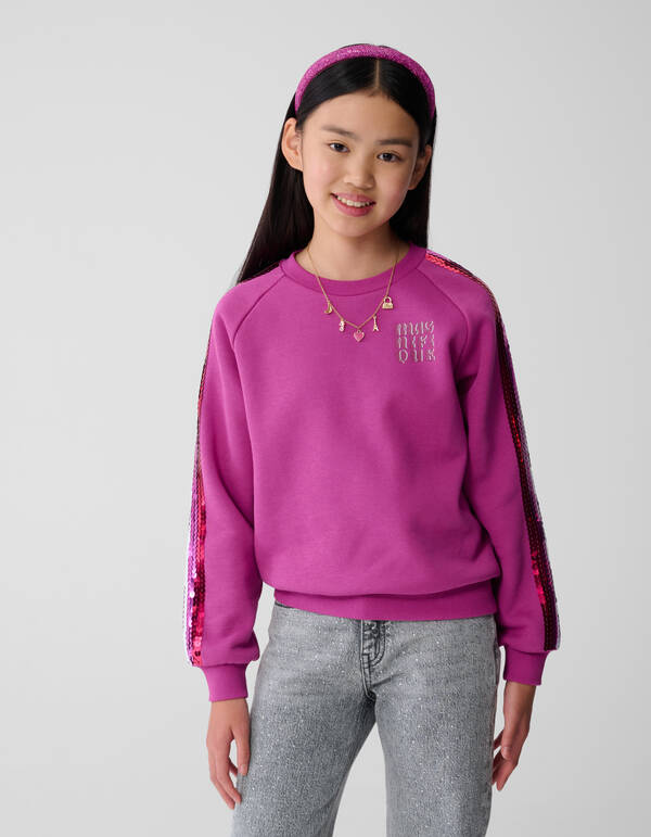 Sportlicher Paillettenpullover Rosa SHOEBY GIRLS