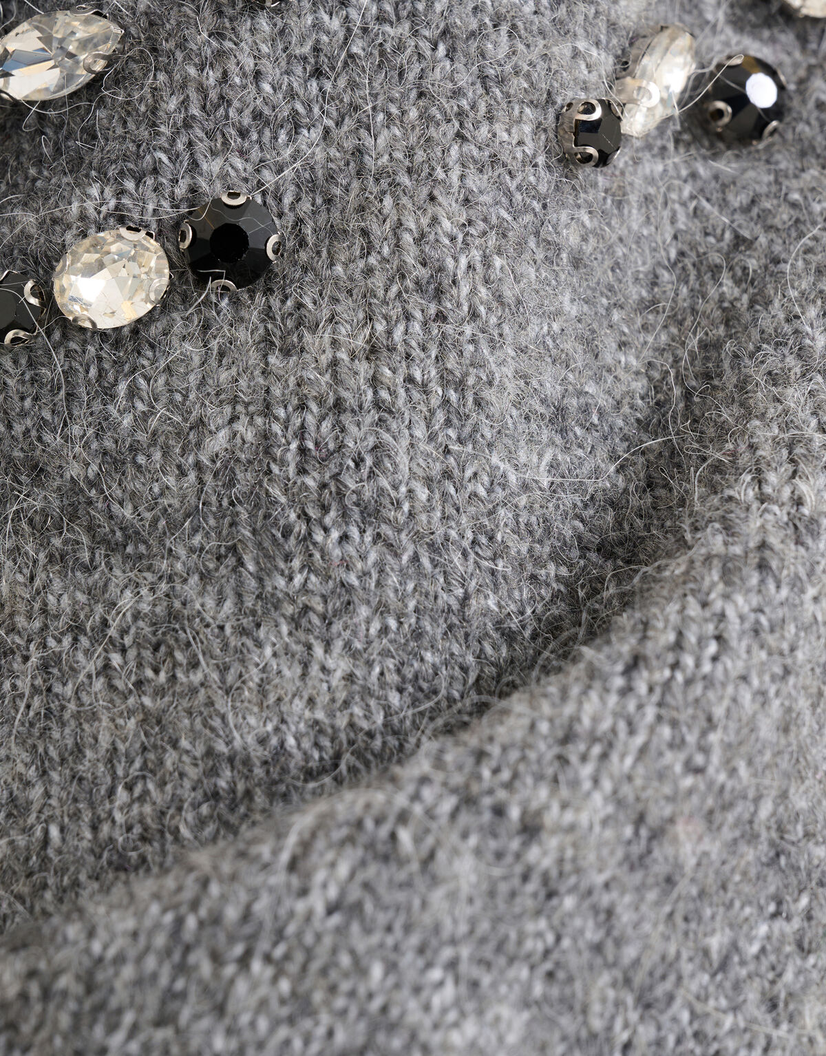 Nieten-Pullover Dunkelgrau SHOEBY WOMEN