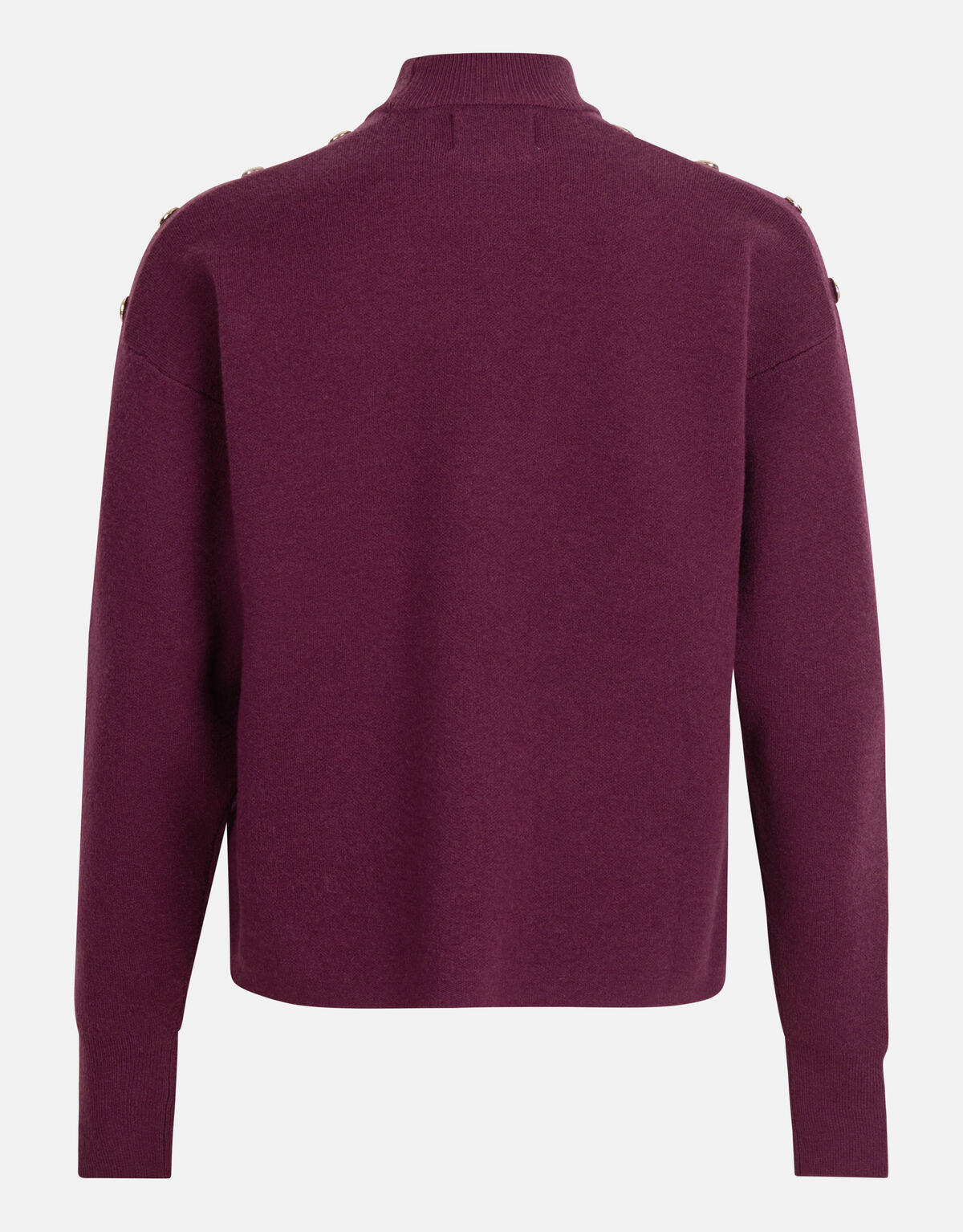 Strickpullover mit Knöpfen Dunkelrot SHOEBY WOMEN