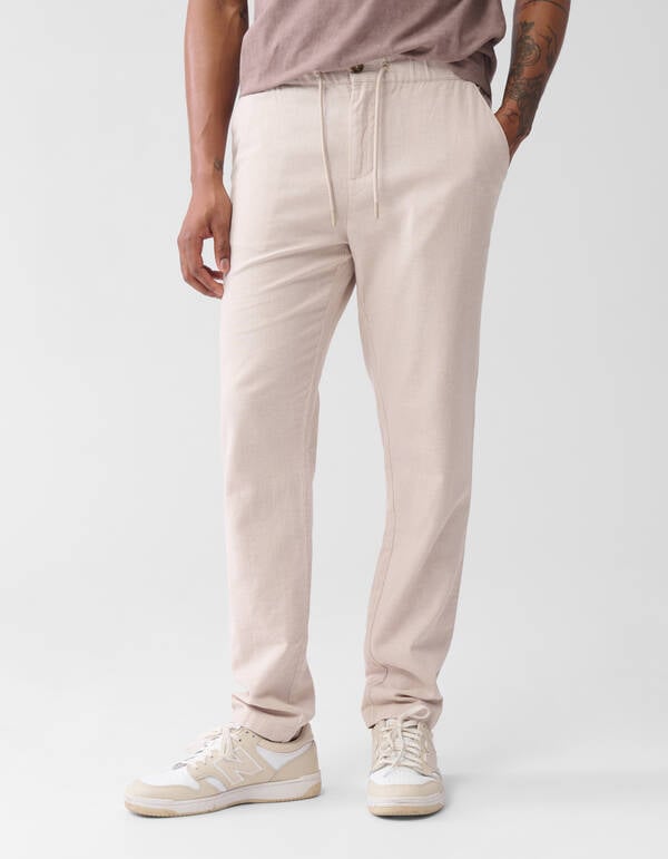 Leinenhosen Beige SHOEBY MEN