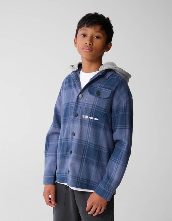 Karo-Pocket-Overshirt Blau SHOEBY BOYS