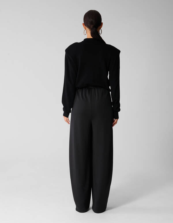 &bdquo;Front Zipper Barrel Fit&ldquo;-Hose in Schwarz SHOEBY WOMEN
