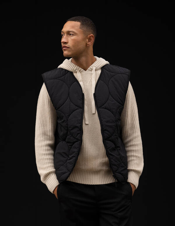 Strick-Hoodie in Off White SHOEBY MEN