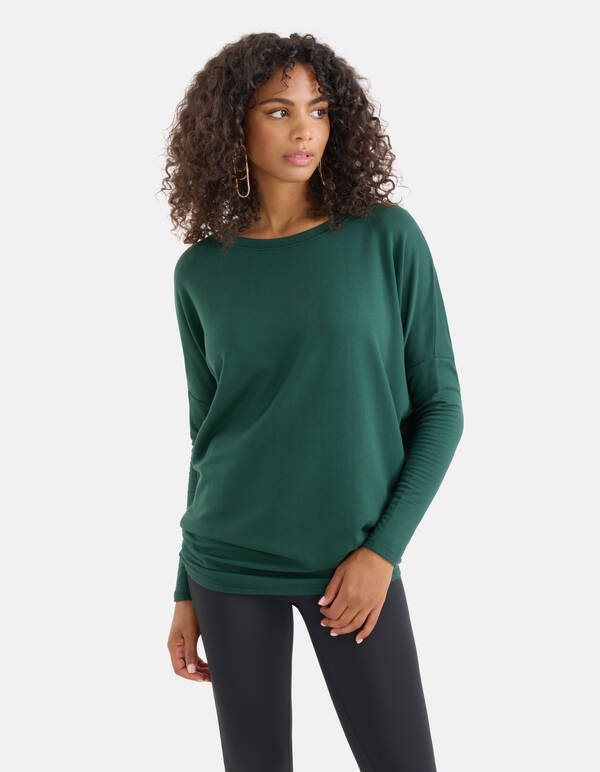 Basic Oberteil in Übergröße Dunkelgrün SHOEBY WOMEN