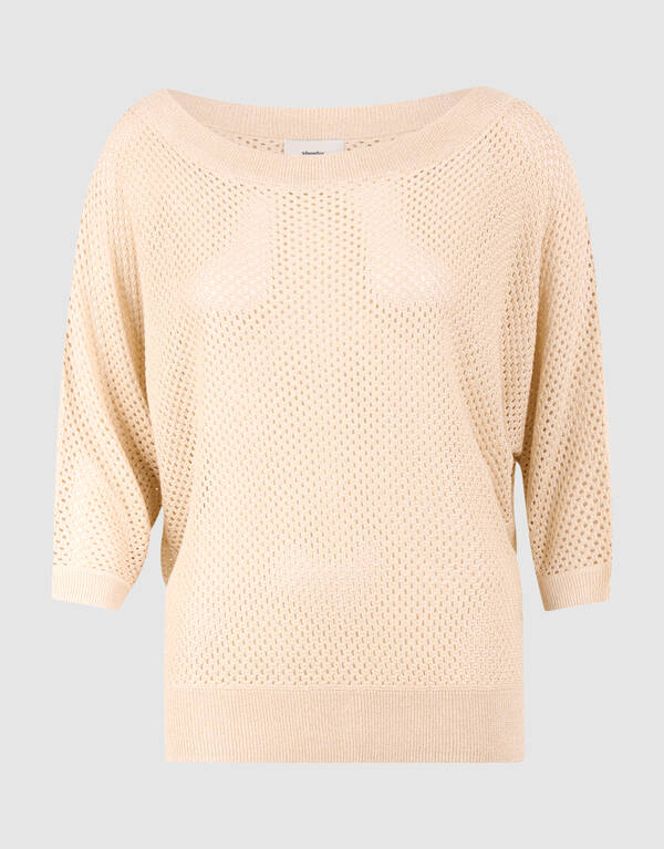 Glitzer Ajour Pullover Sand SHOEBY WOMEN