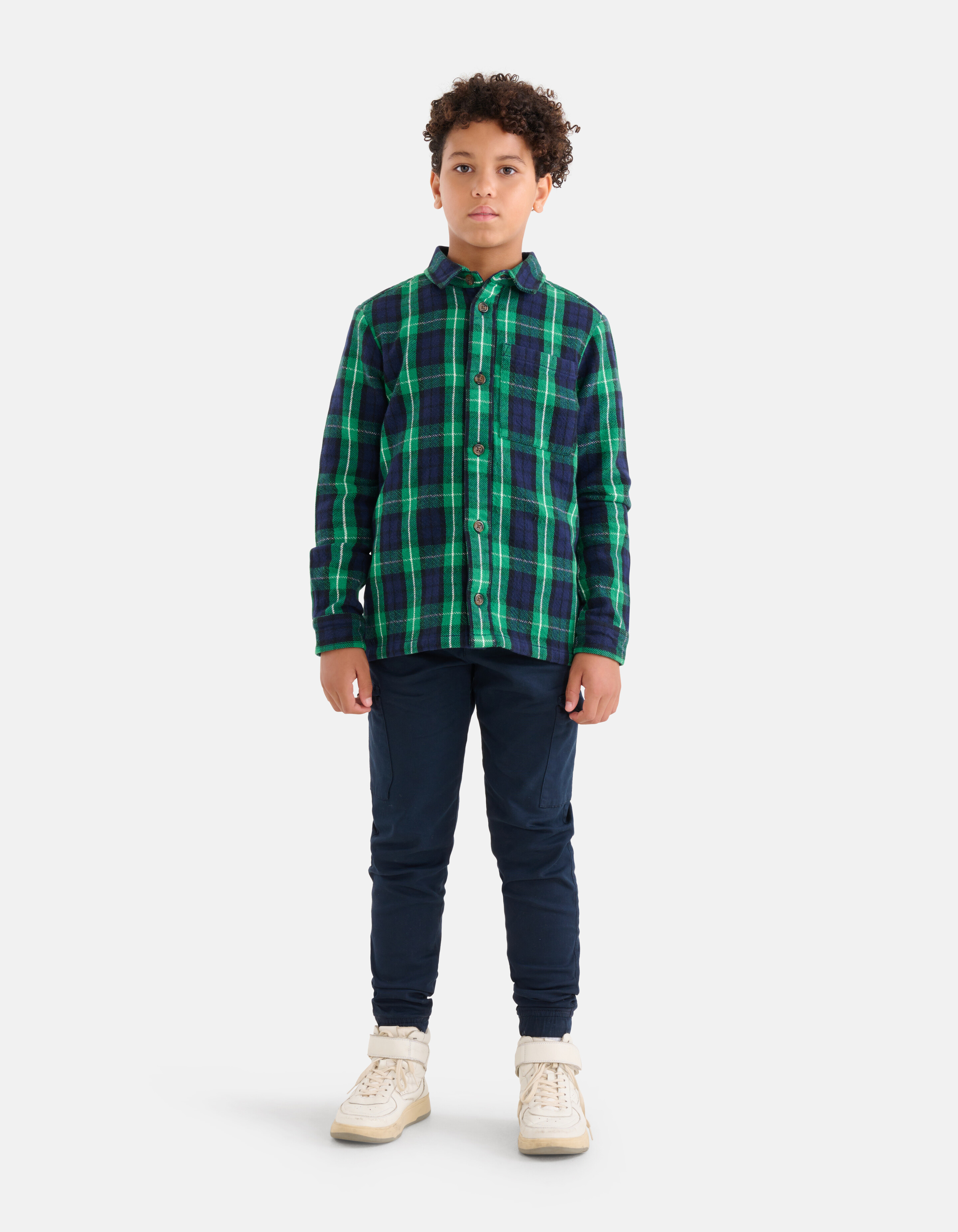 Weiches kariertes Hemd Grün SHOEBY BOYS
