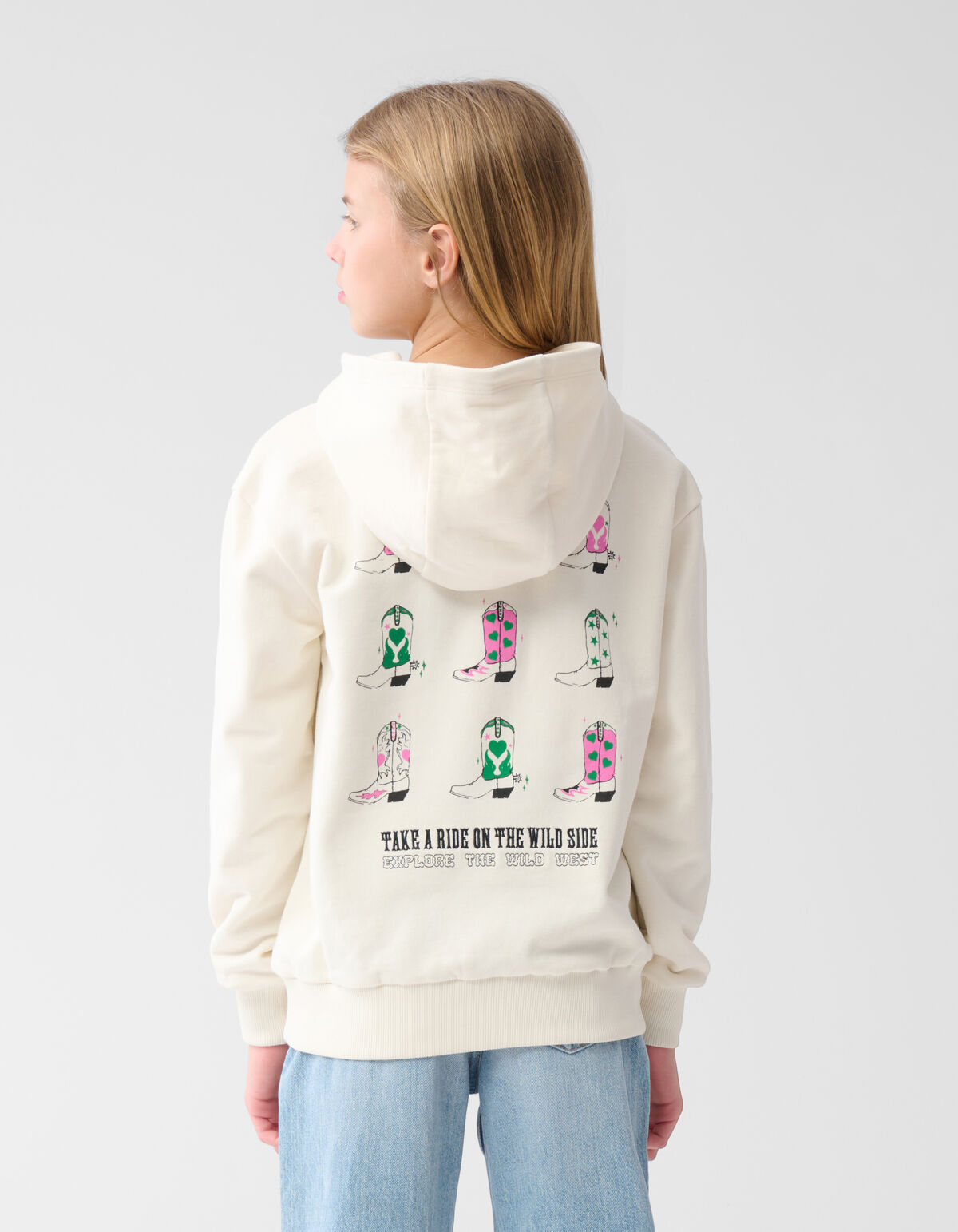 Artwork Hoodie Off White SHOEBY GIRLS